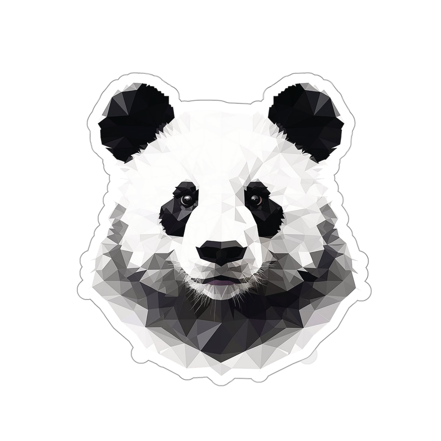 Panda Geometric Sticker - Embrace Playful Charm