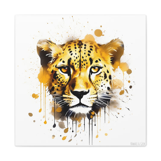Cheetah in Watercolor Style Canva - Capture the Grace and Elegance of the Wild