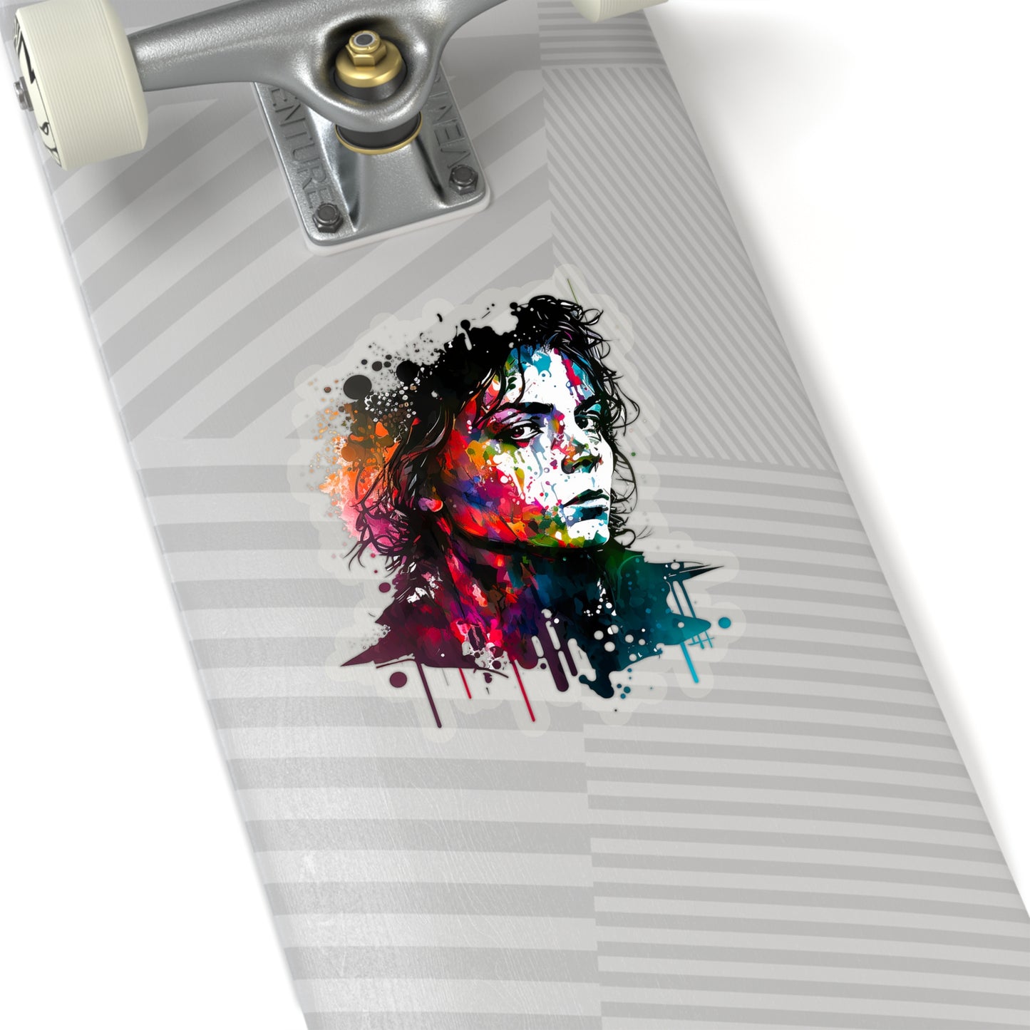 Michael Jackson Watercolor Sticker - Add Some Pop and Iconic Style to Your Tech