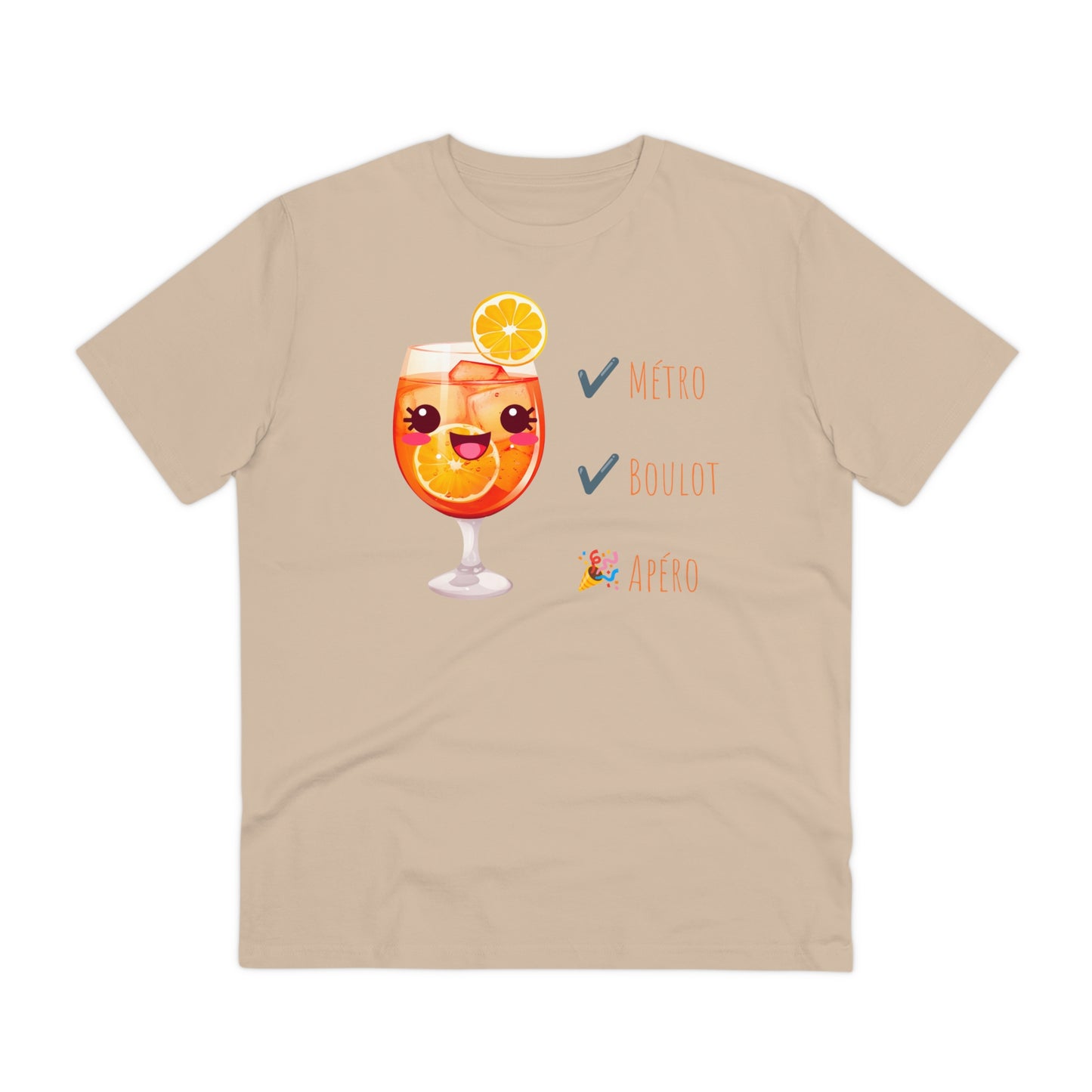 Cute Cocktail Glass T-shirt - Métro, Boulot, Apéro