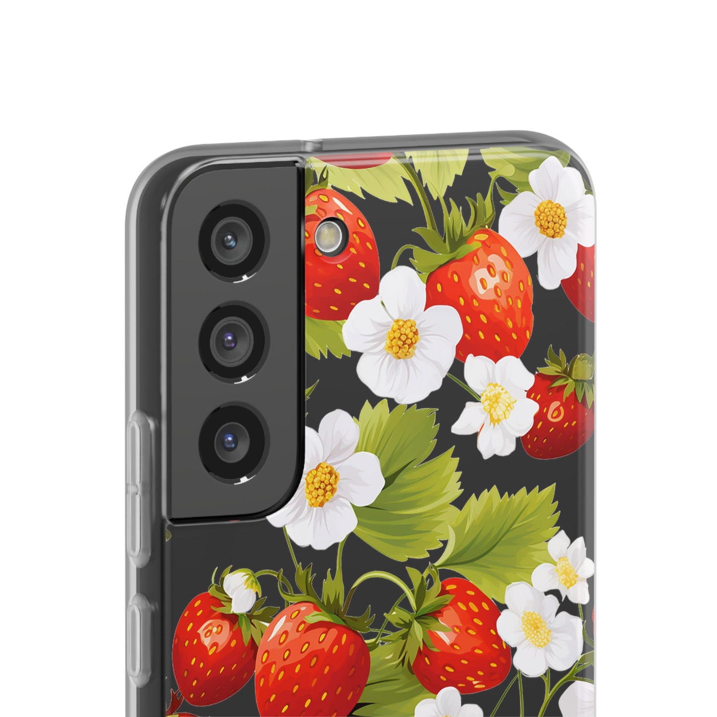 Strawberries & Florals Flexi and Transparent Phone Case