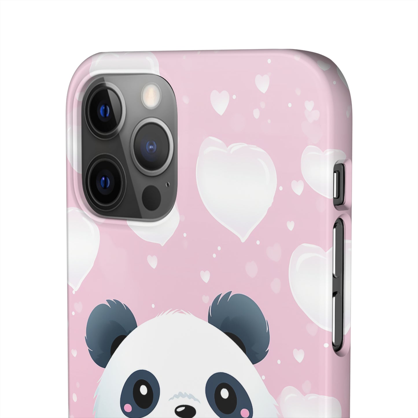 Cute Panda & Hearts Premium Phone Case
