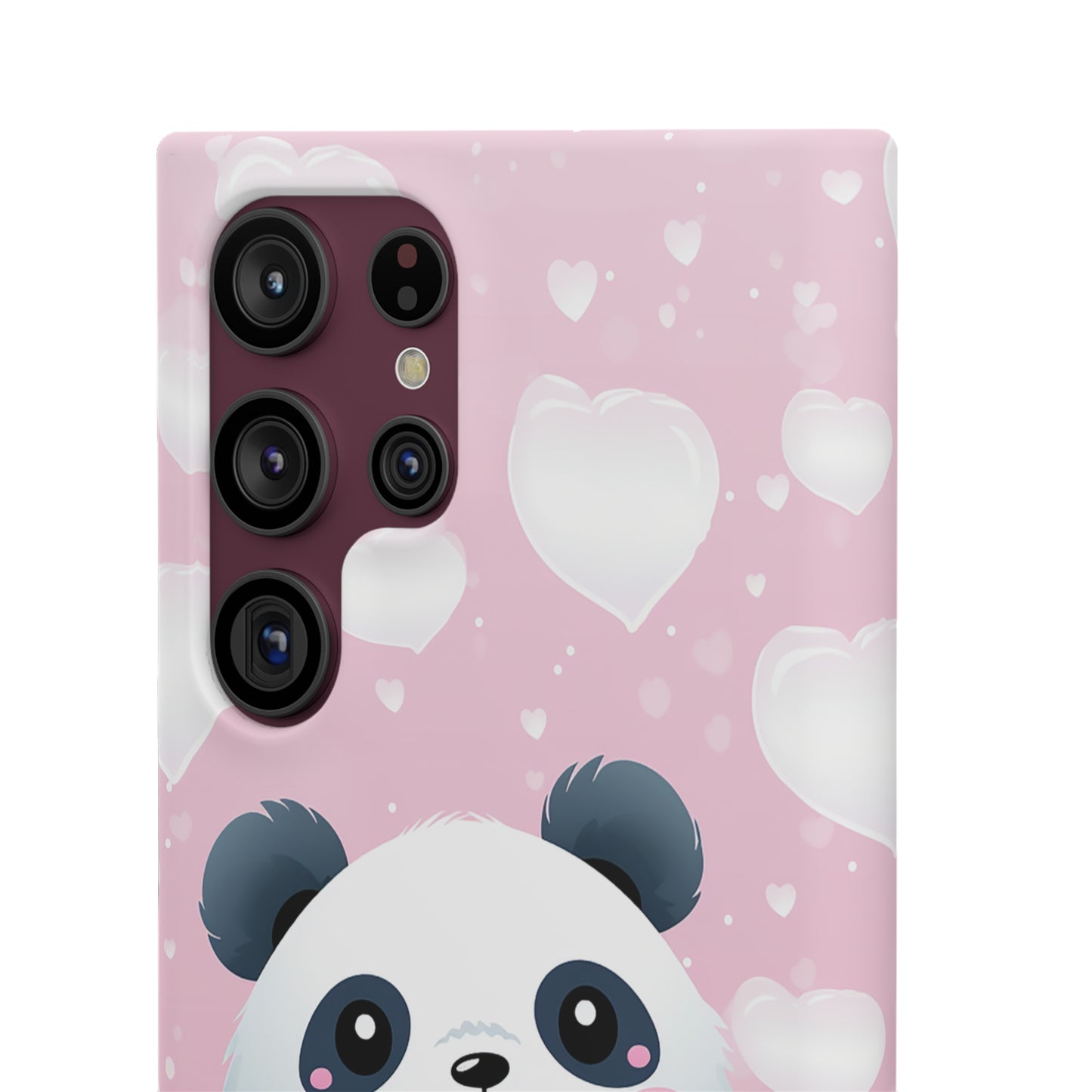 Cute Panda & Hearts Premium Phone Case