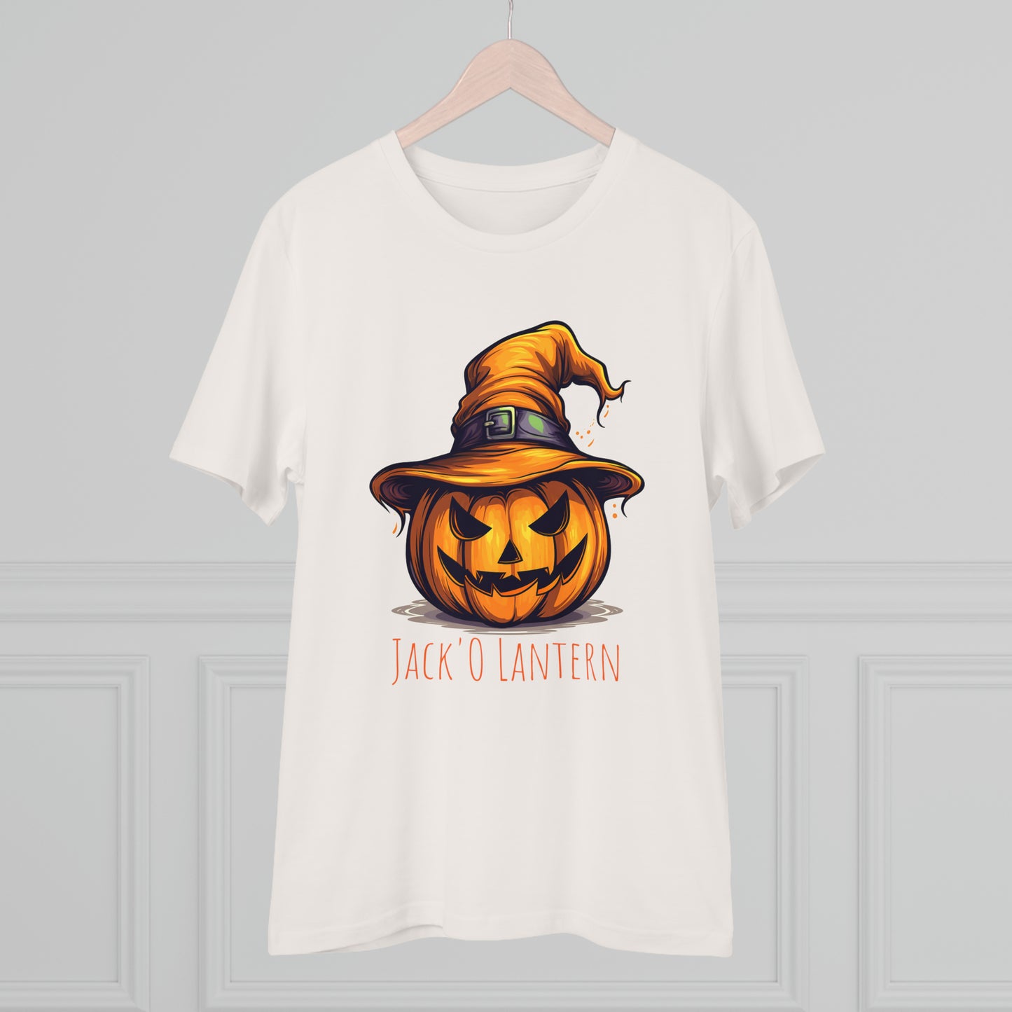 Eco-friendly Jack O Lantern Tee: Funny Pumpkin Halloween Sorcerer Edition