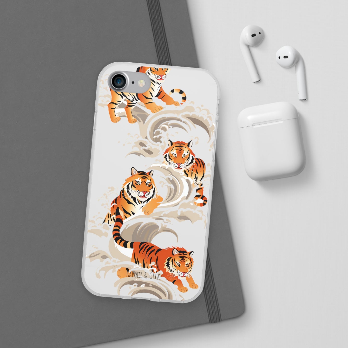 Elegant Chinese Ink Tiger Flexi Phone Case