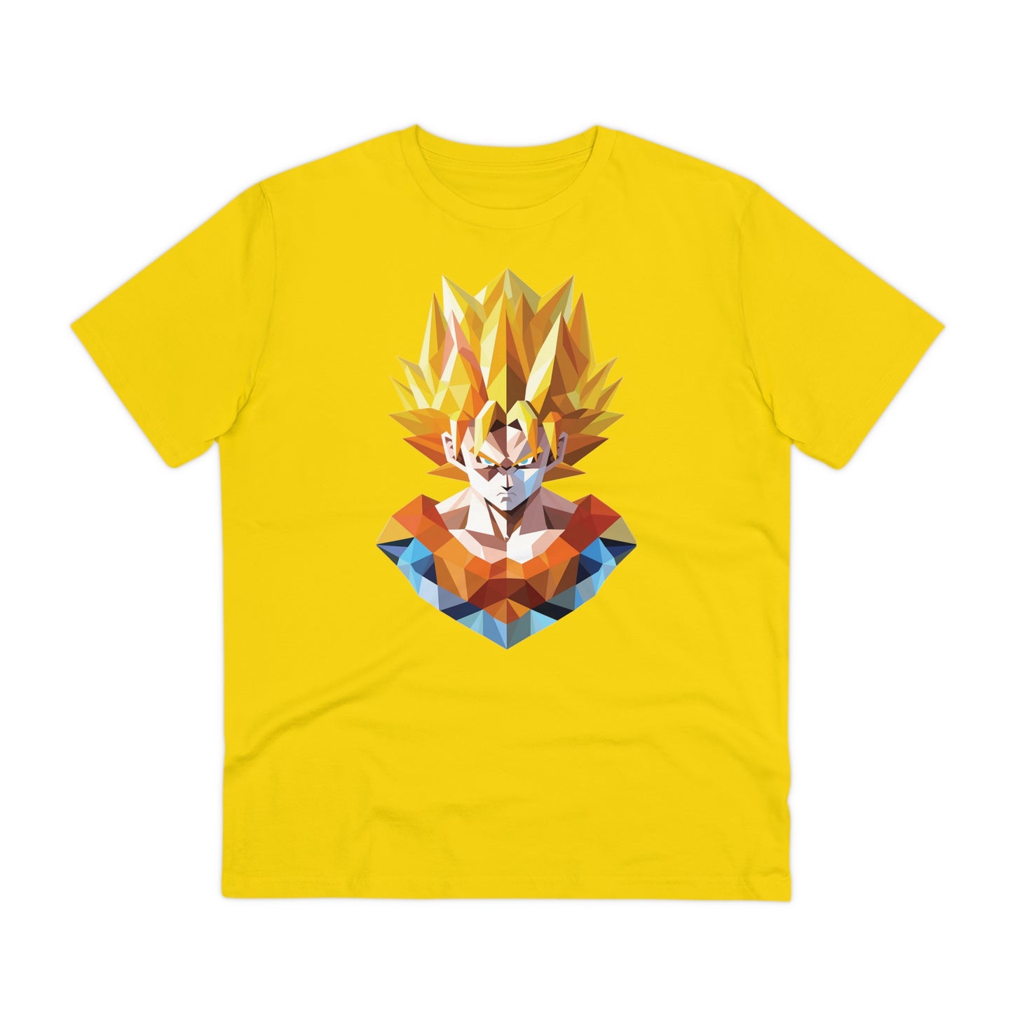 San Goku Super Saiyan Polygonal T-Shirt - Embrace Legendary Power