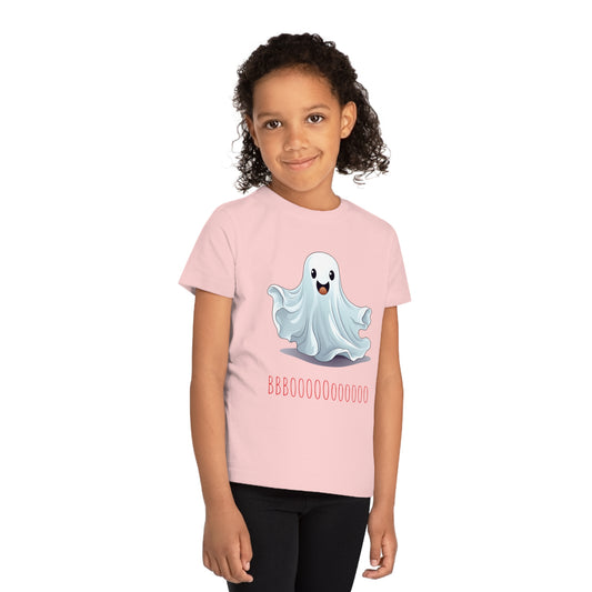 Cute "Booooooooo" Ghost Halloween Eco-Friendly Kids T-shirt