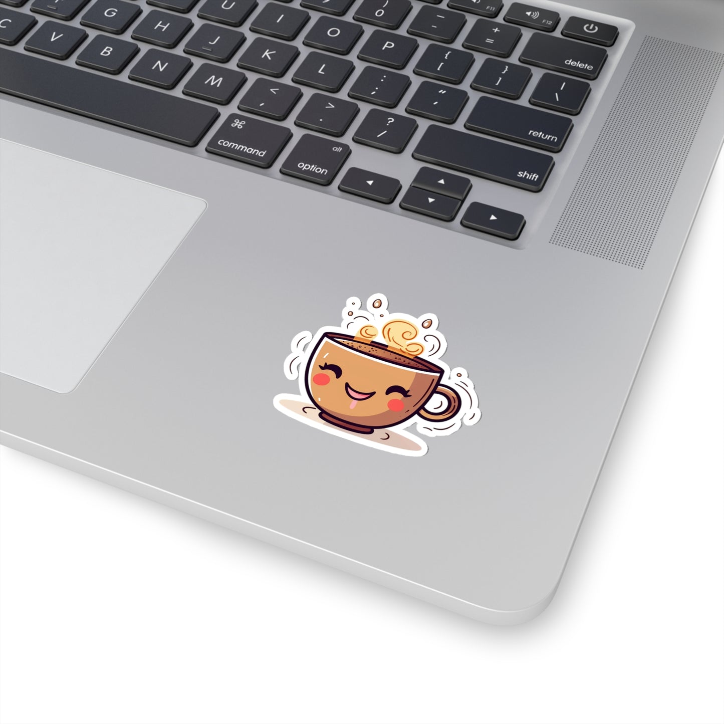 Kawaii Cup of Coffee Sticker - Add a Cute and Whimsical Touch to Your Accessories
