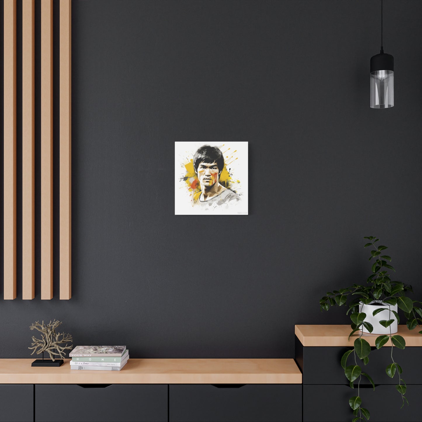 Bruce Lee Watercolor Art: Dynamic Cotton Canva
