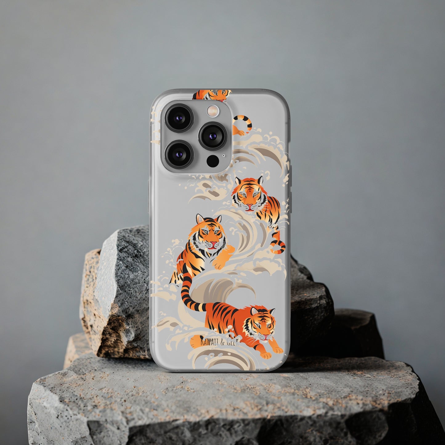 Elegant Chinese Ink Tiger Flexi Phone Case