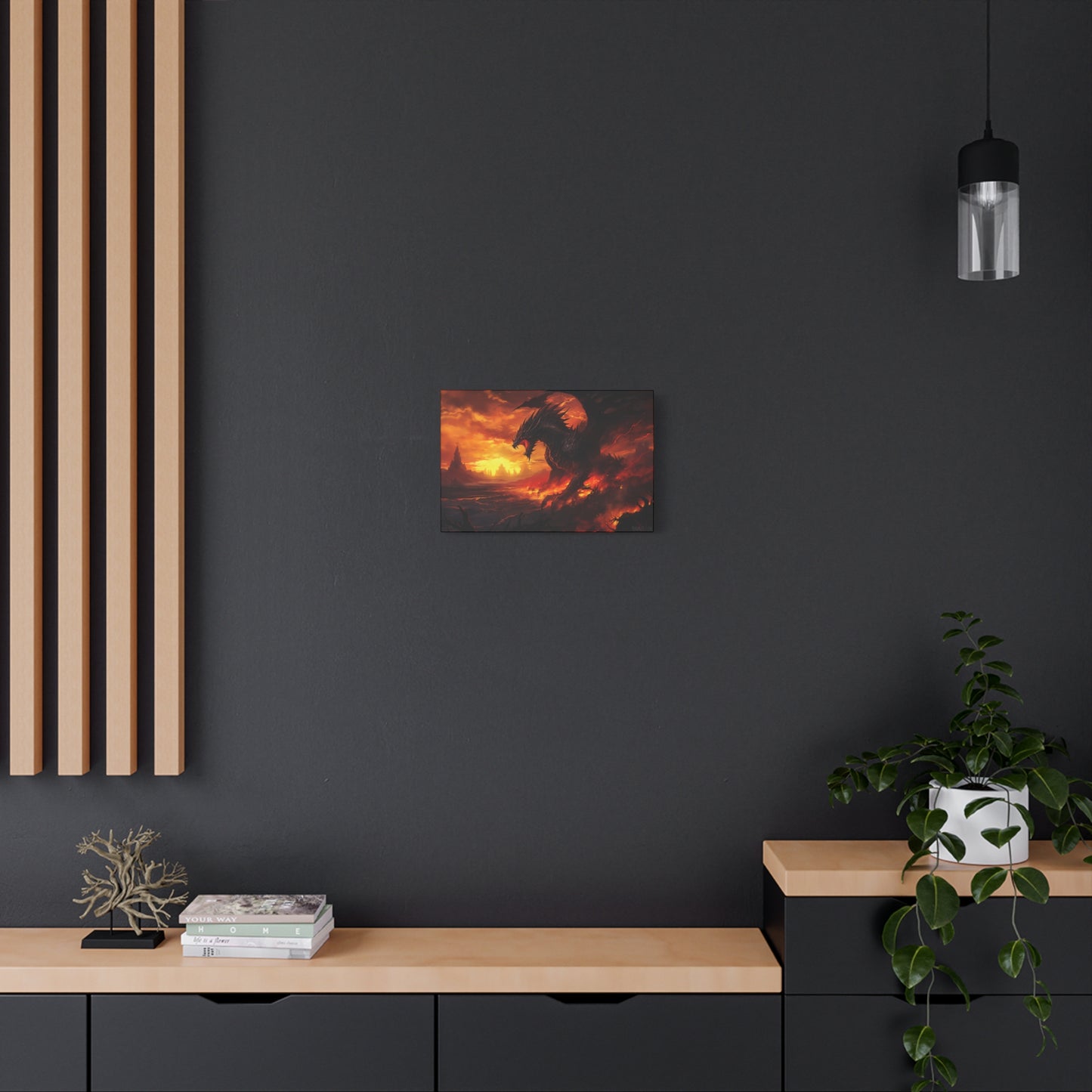 Unleash the Mighty: Gigantic Fire Dragon Canvas