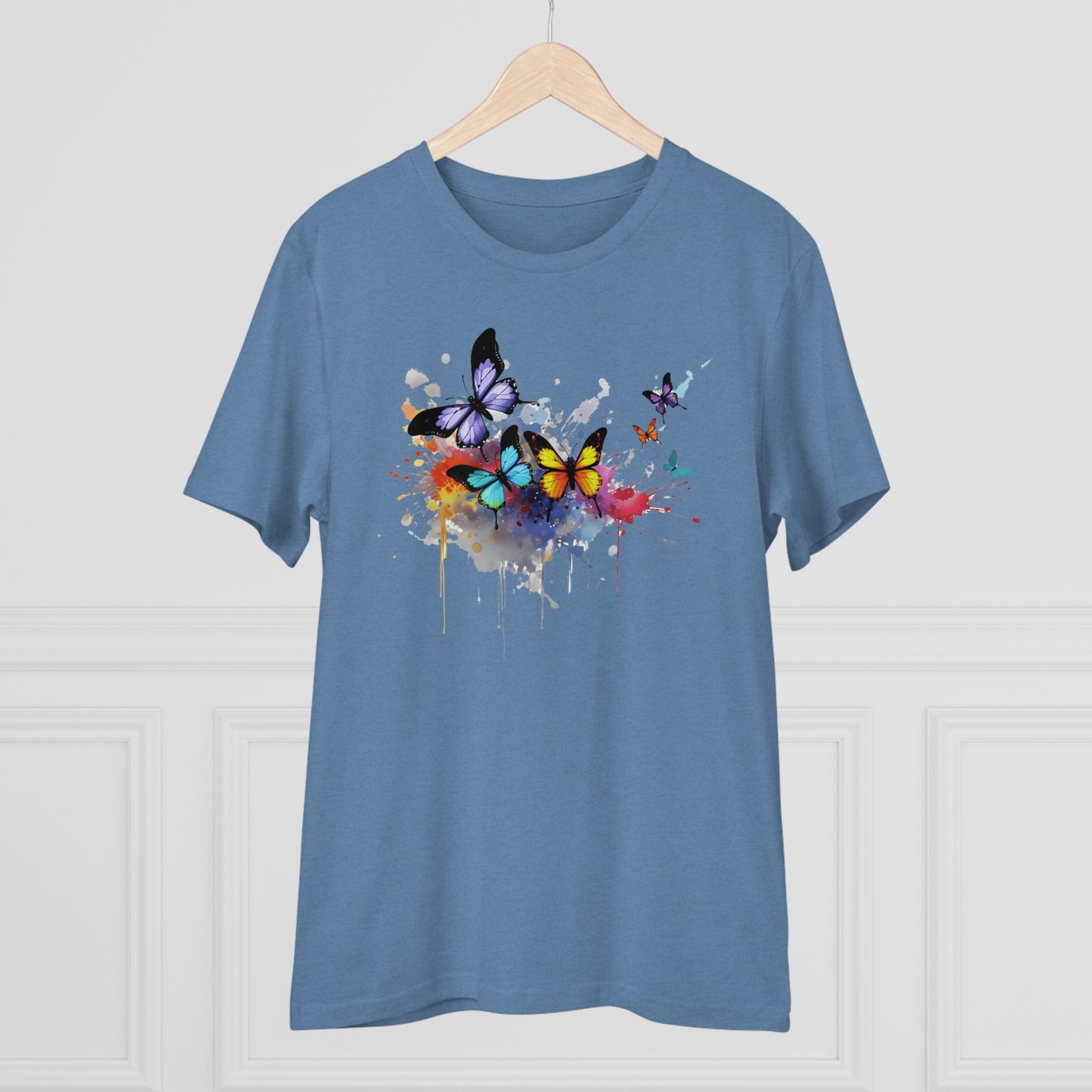 Butterflies Eco-Friendly T-Shirt - Embrace Nature's Vibrant Beauty in Watercolor Style
