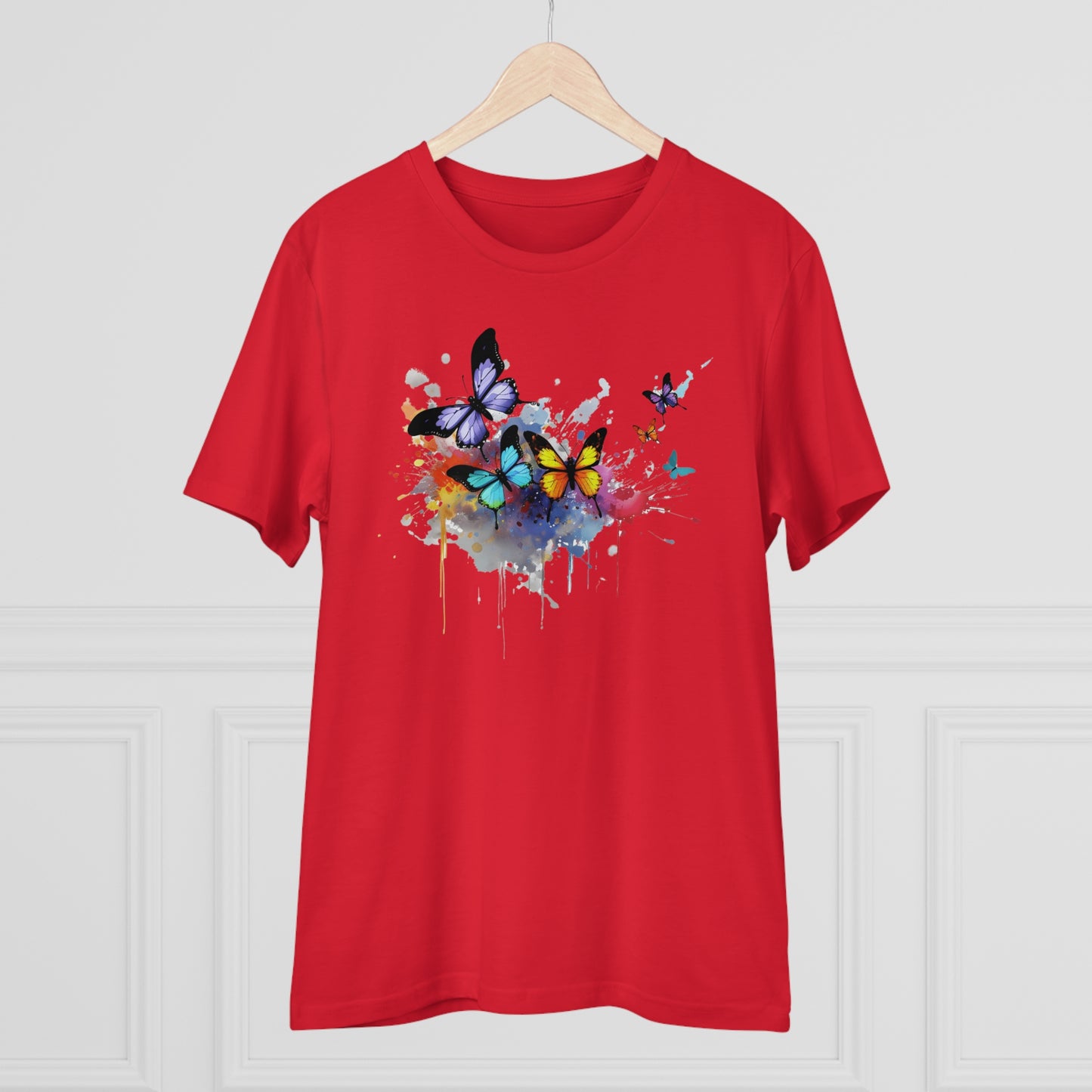 Butterflies Eco-Friendly T-Shirt - Embrace Nature's Vibrant Beauty in Watercolor Style
