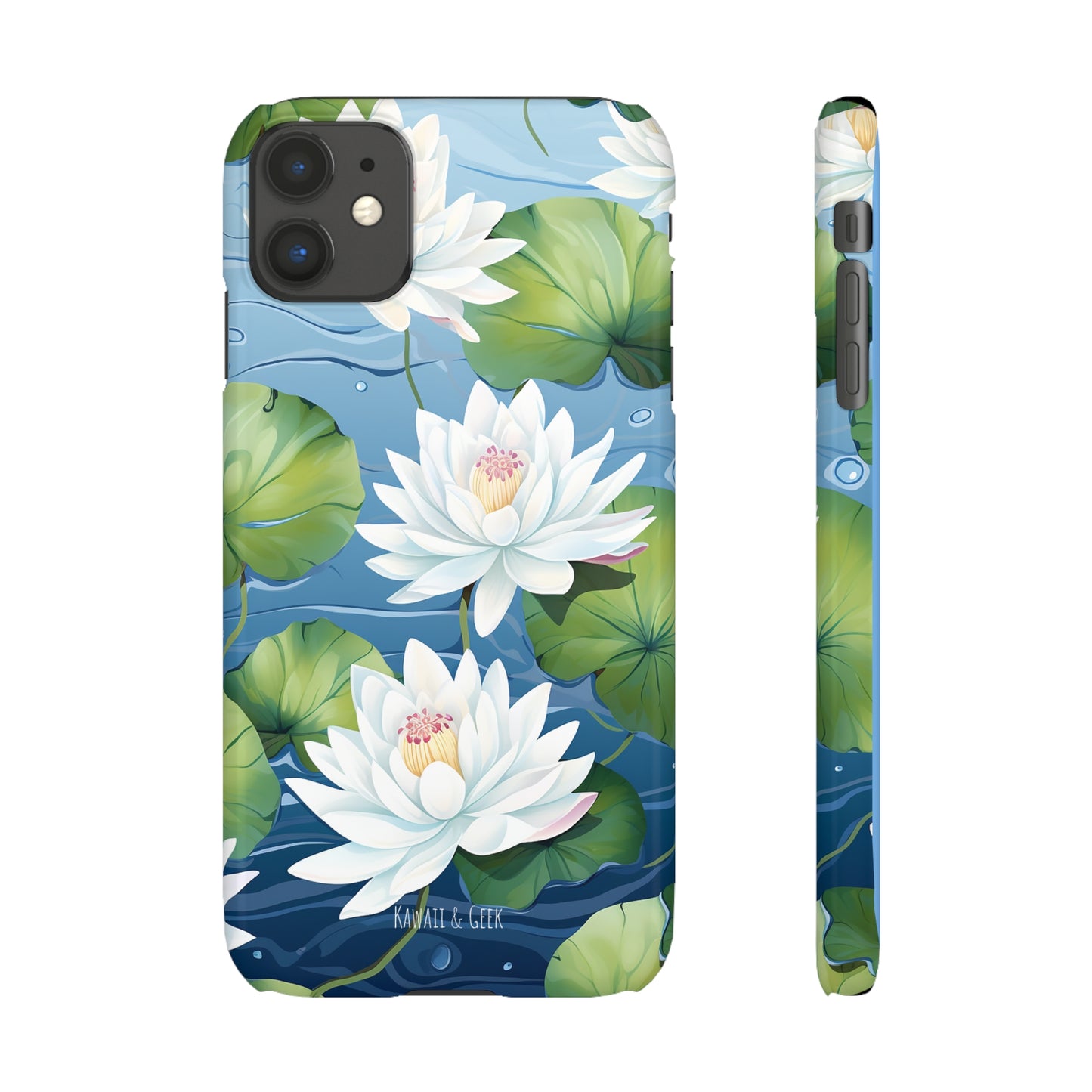 Elegant Water Lilies: Premium Phone Case