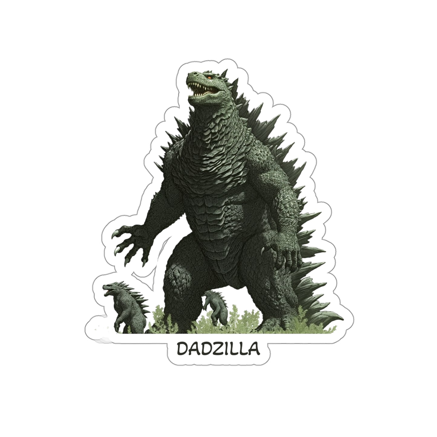 Dadzilla - Father's Day Sticker - Celebrate with Godzilla