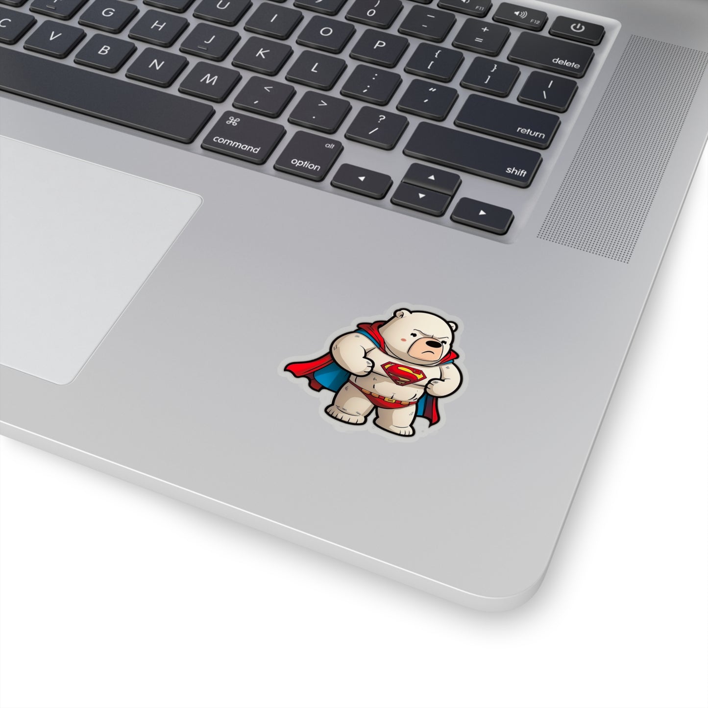 Majestic and Powerful Superman Polar Bear Sticker - Stand Strong with this Heroic Arctic Bear