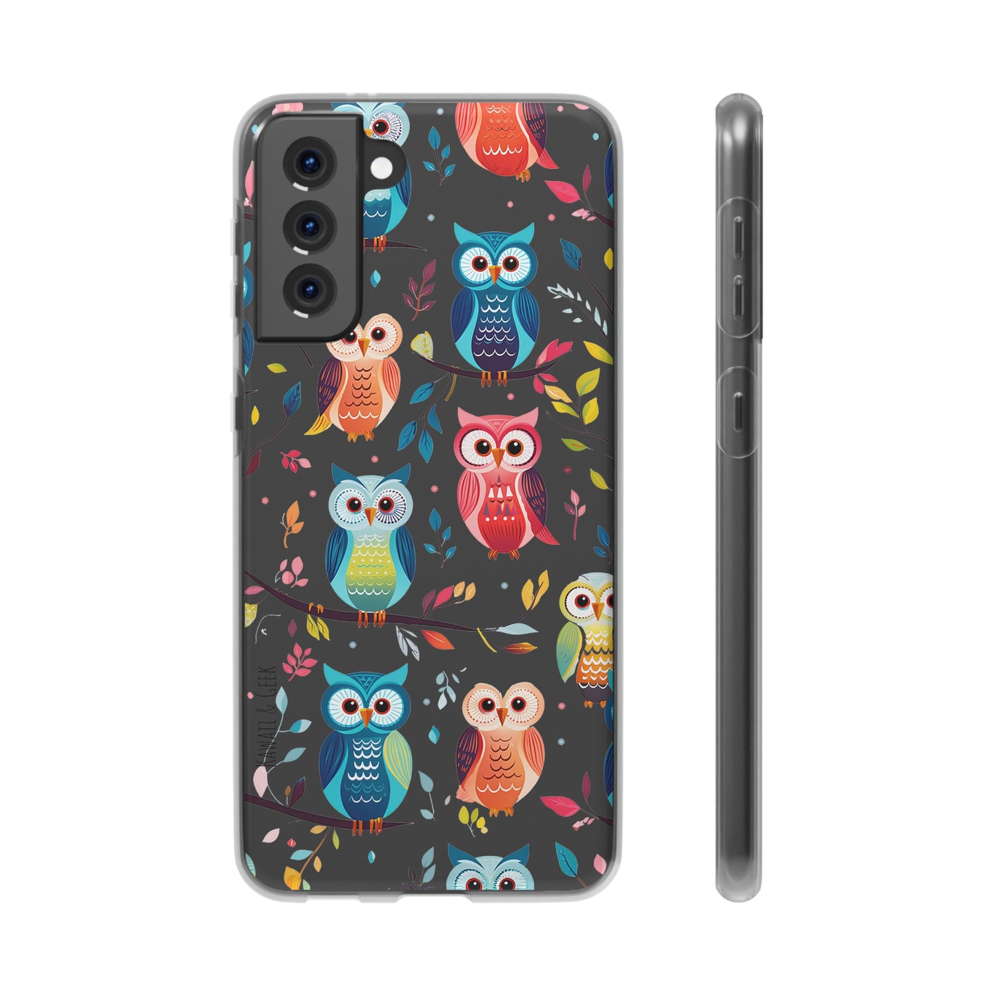 Whimsical Owl Flexi and Transparent Phone Case
