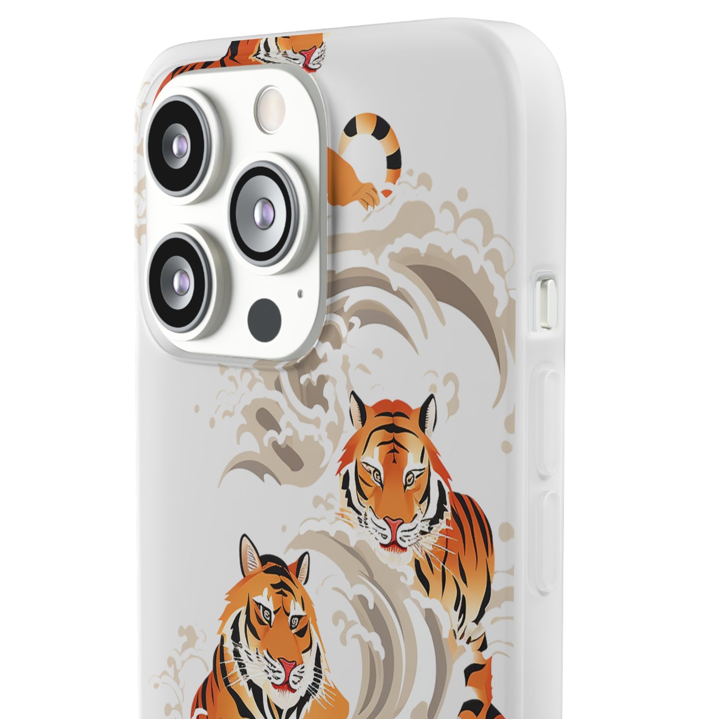 Elegant Chinese Ink Tiger Flexi Phone Case