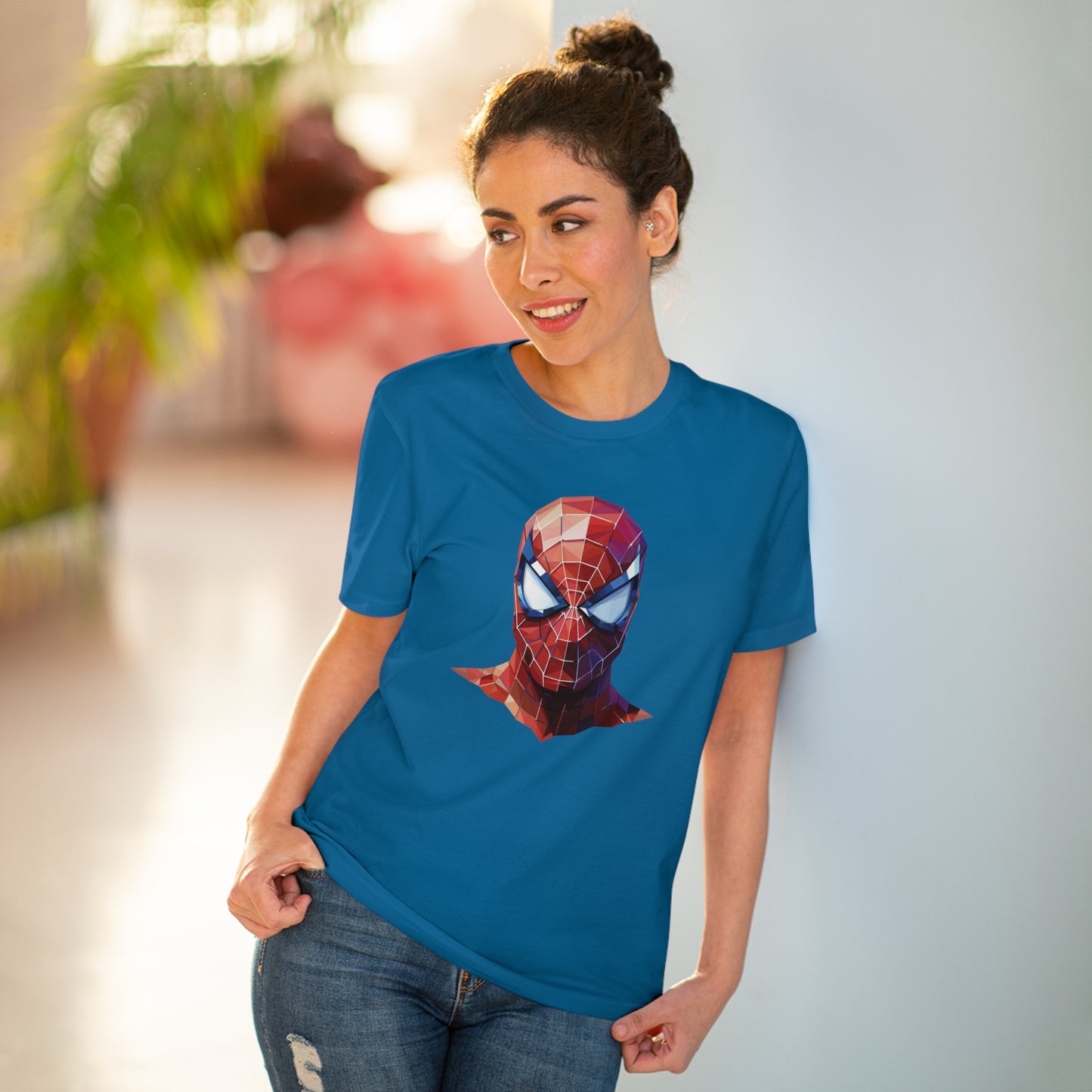 Spider-Man Polygonal Geometric T-Shirt - Swing into Stylish Adventure