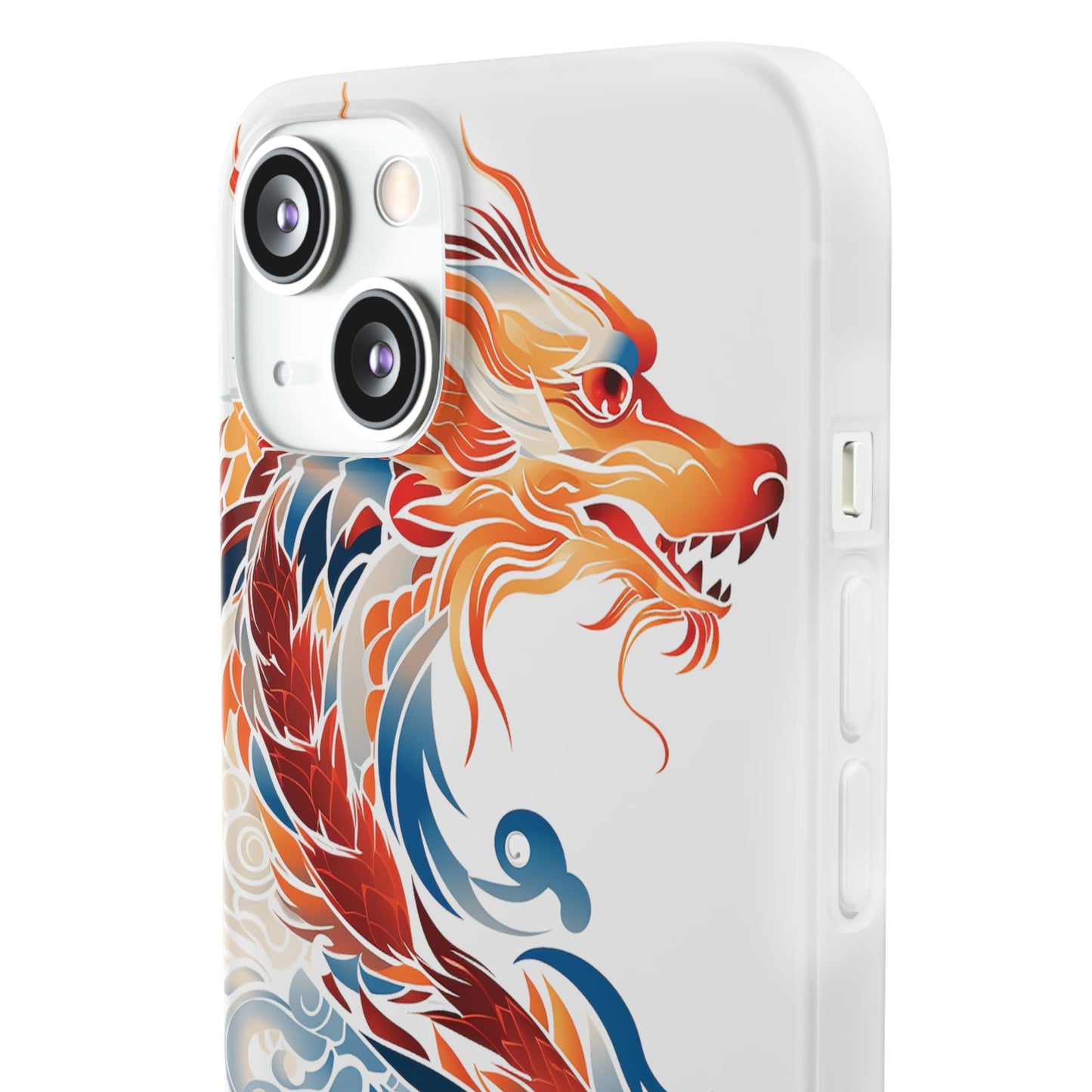 Elegant Chinese Ink Dragon Flexi Transparent Phone Case