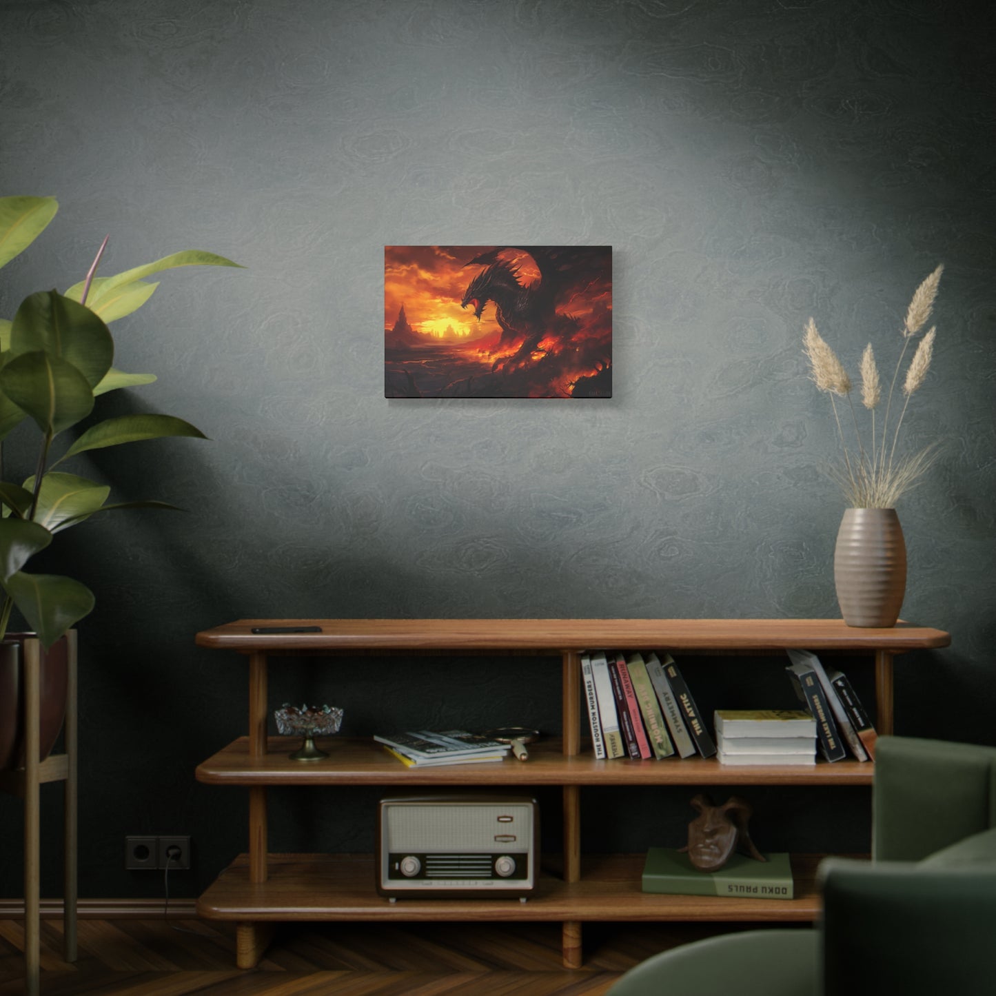 Unleash the Mighty: Gigantic Fire Dragon Canvas