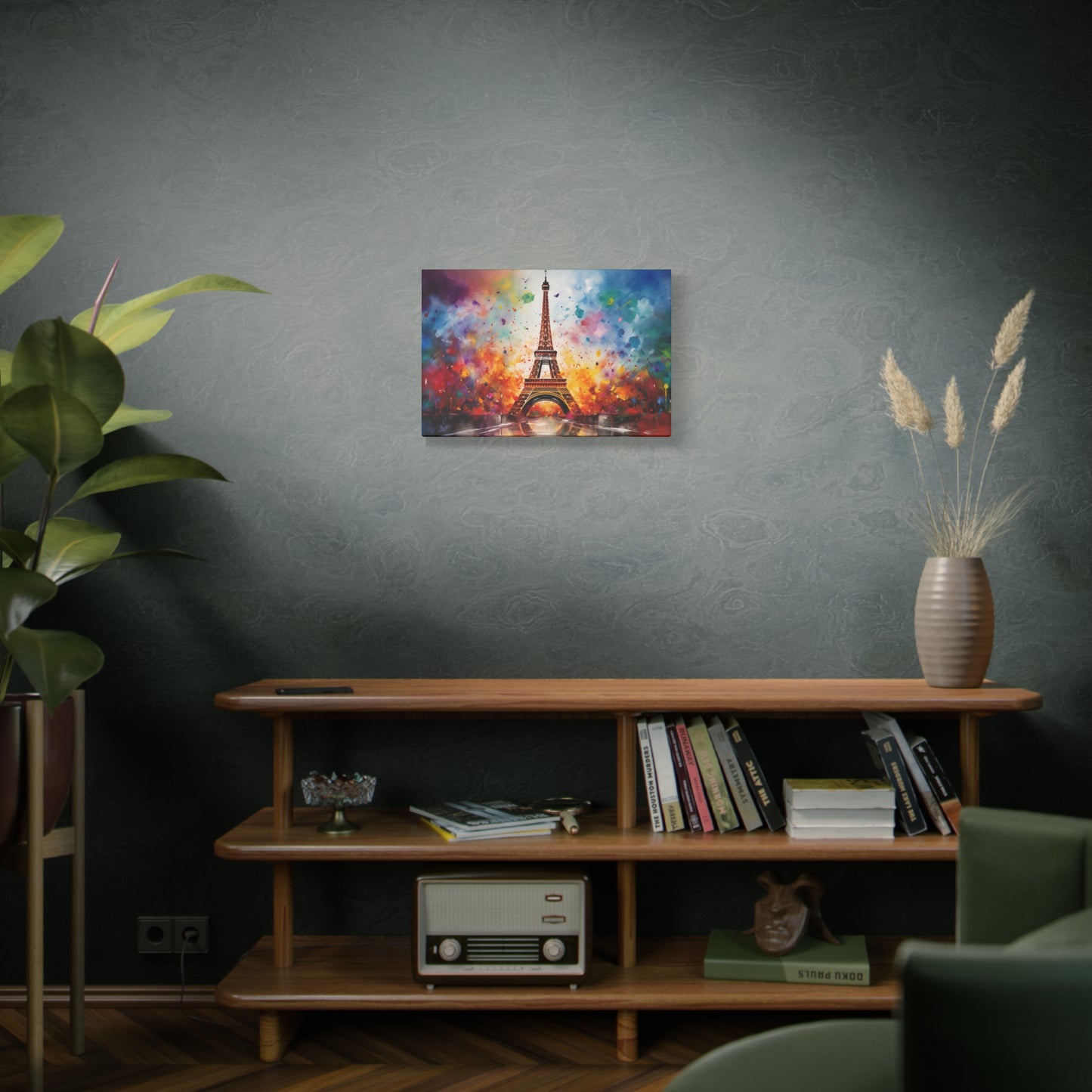 Colorful Eiffel Tower Premium Cotton Canvas for Paris Lovers
