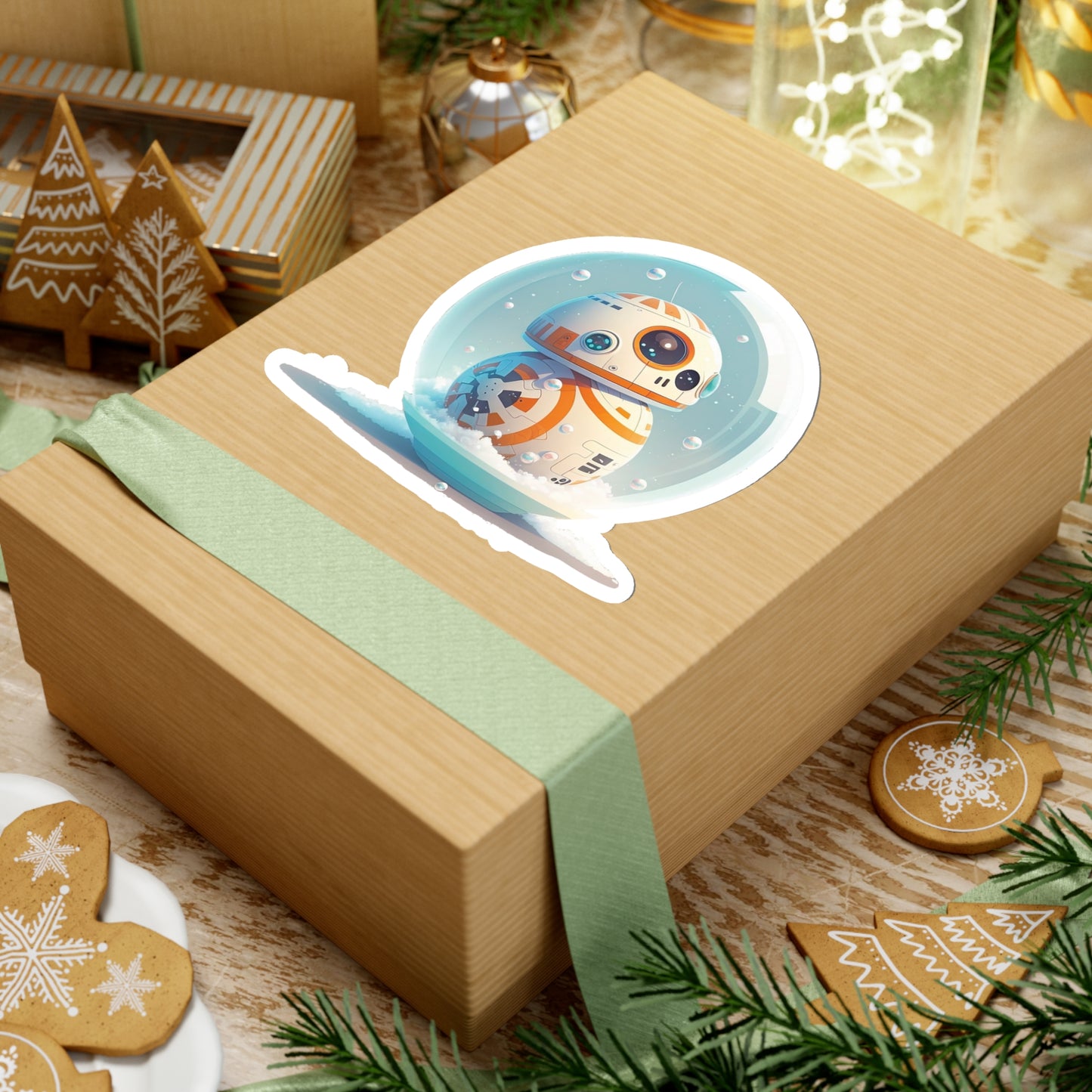Cute BB8 in Snowball Sticker - Add Some Playful and Adorable Style to Your Tech - Star Wars