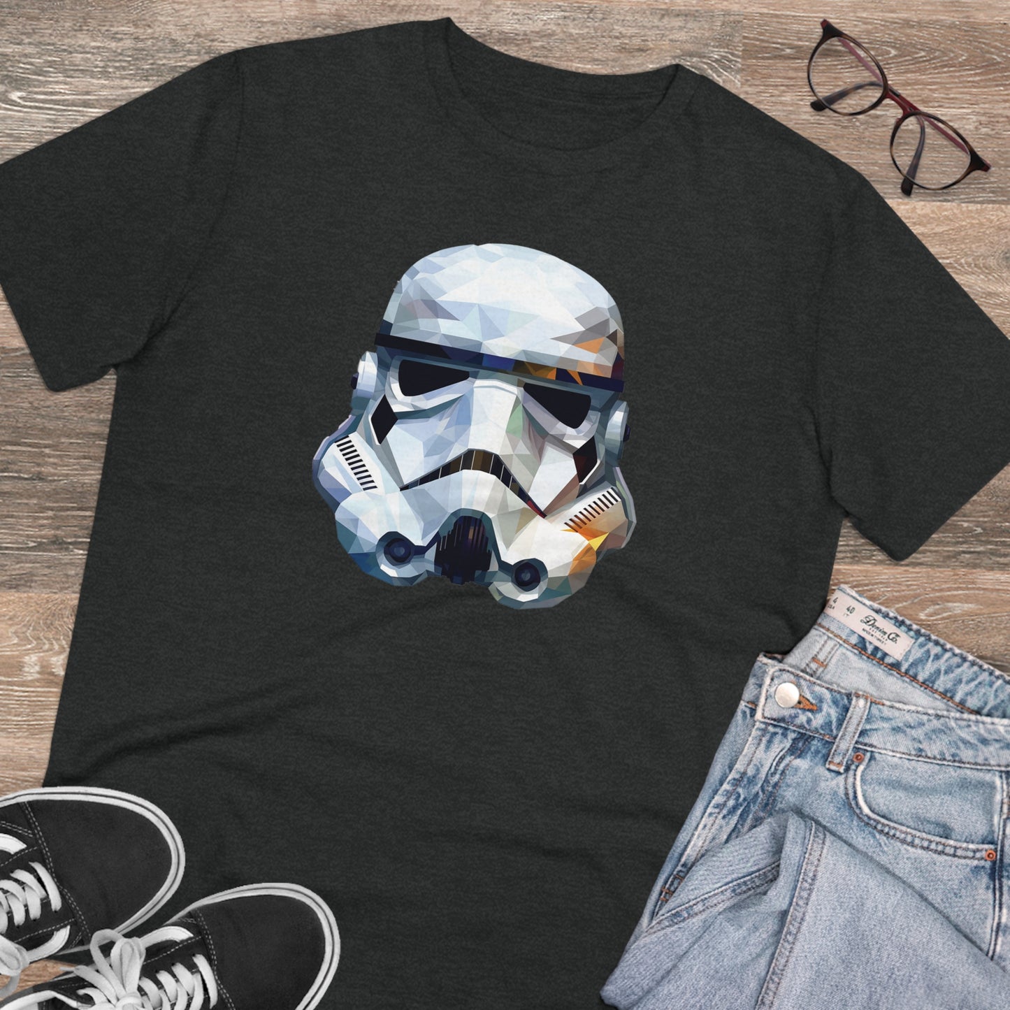 Stormtrooper Polygonal T-Shirt - Embrace Galactic Precision - Star Wars