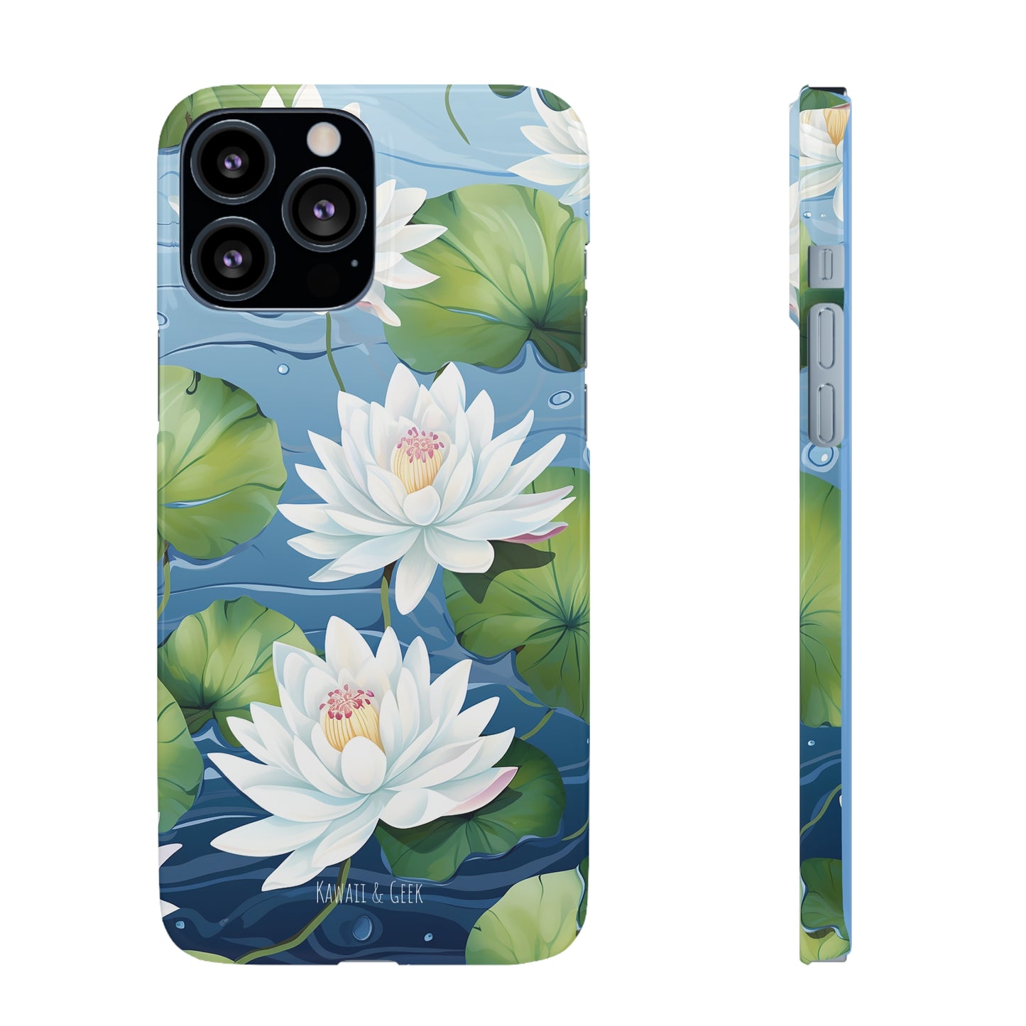 Elegant Water Lilies: Premium Phone Case