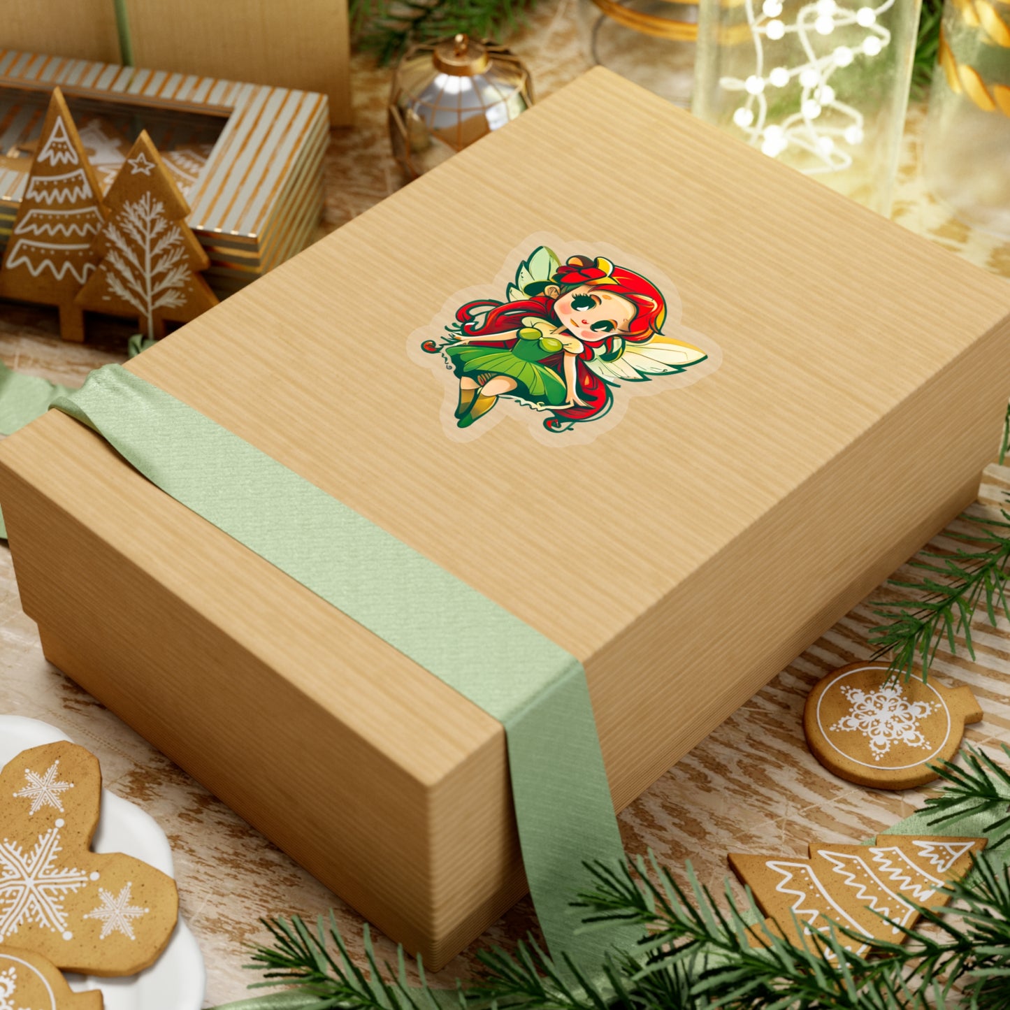 Kawaii Green Fairy Sticker - Add Some Cute and Magical Style to Your Tech