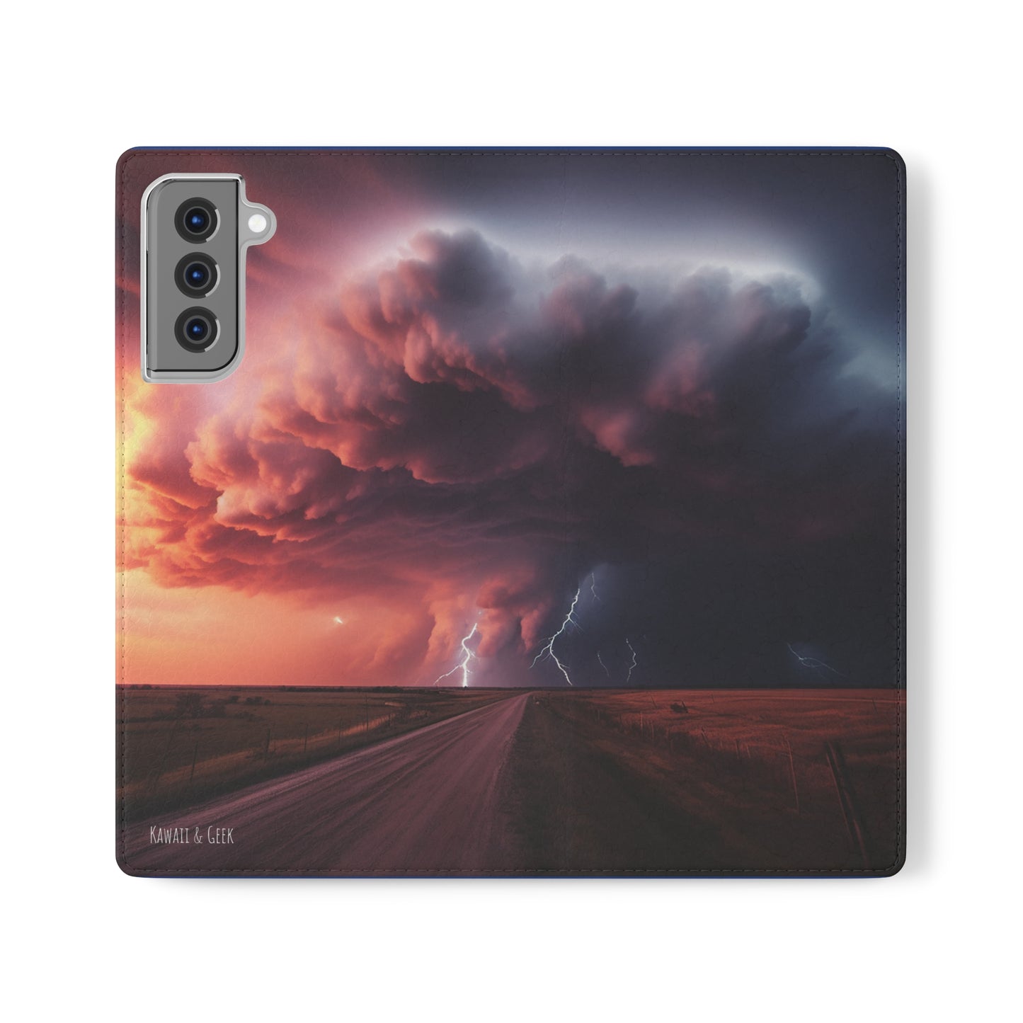 Super Cell Tornado Lightning Flip Phone Case