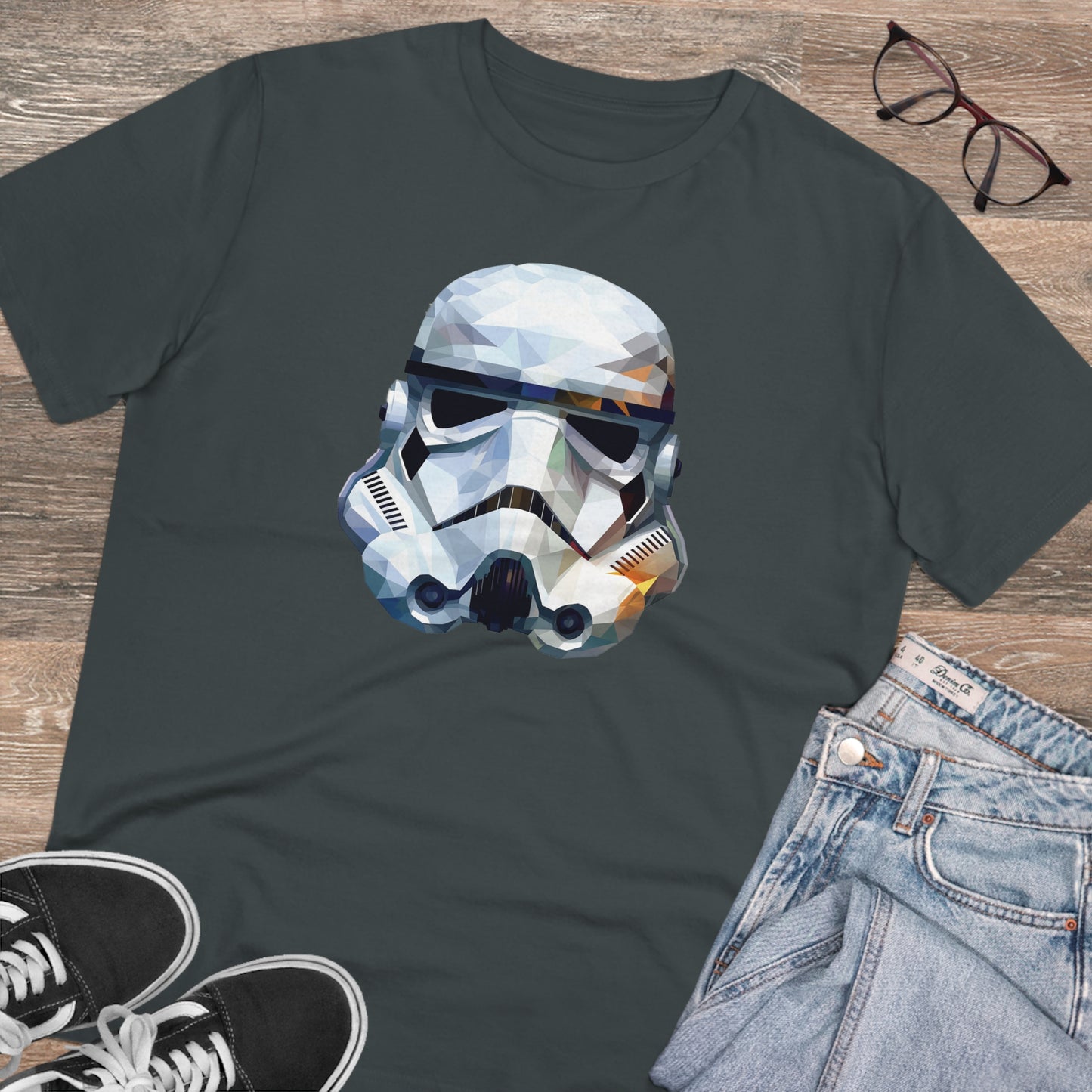 Stormtrooper Polygonal T-Shirt - Embrace Galactic Precision - Star Wars