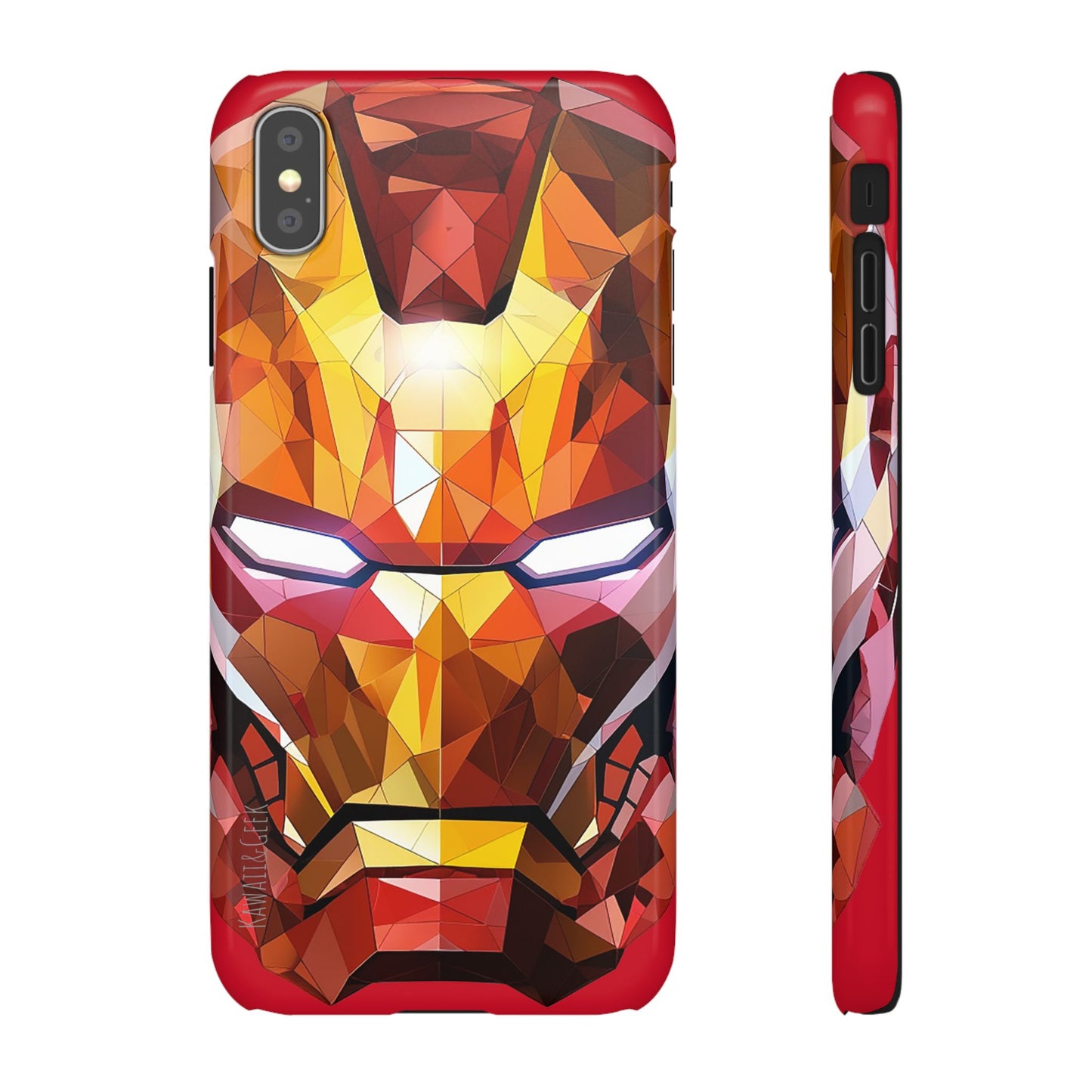 Phone Case - Iron Man helmet polygonal style