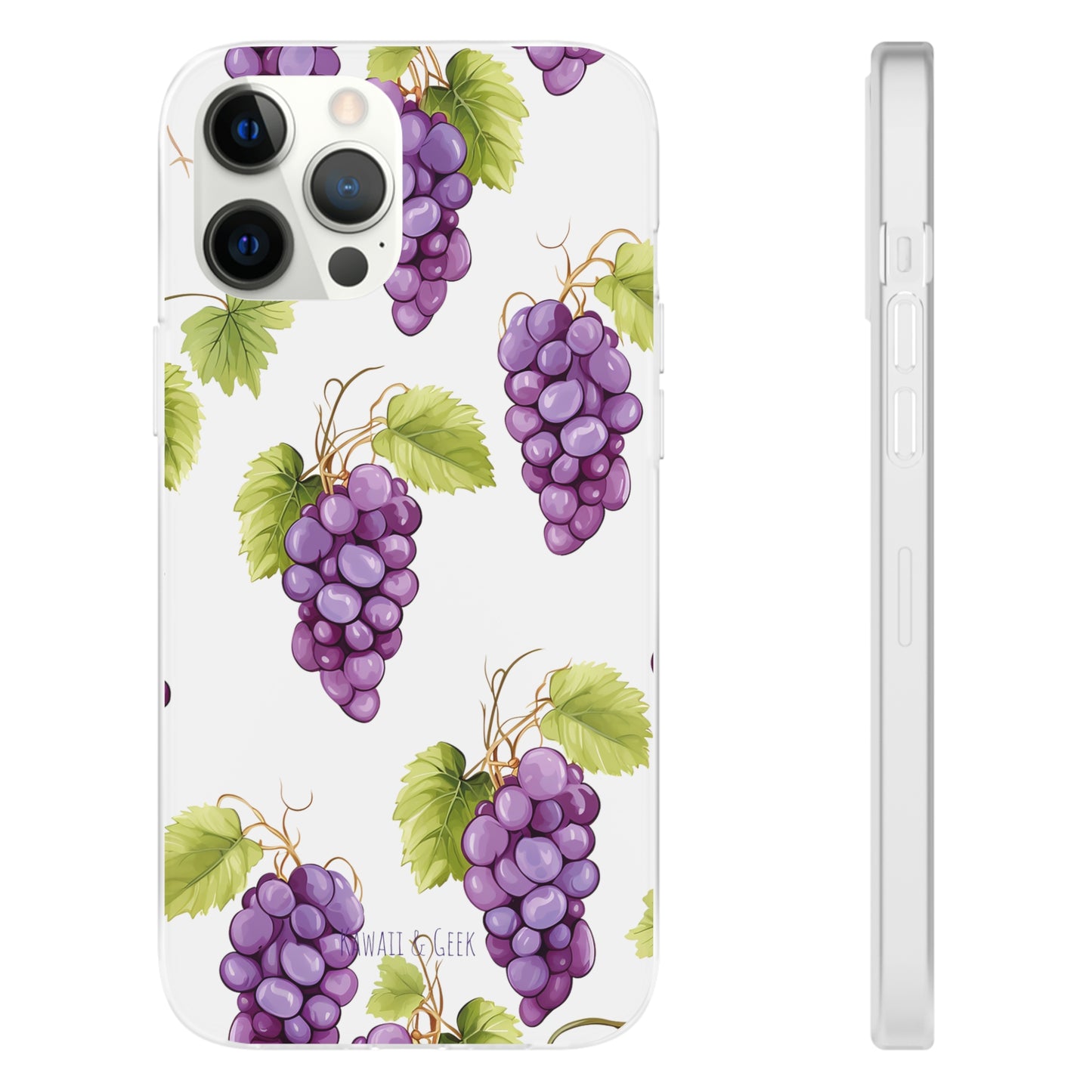 Flexi Grape Delight: Transparent Phone Case