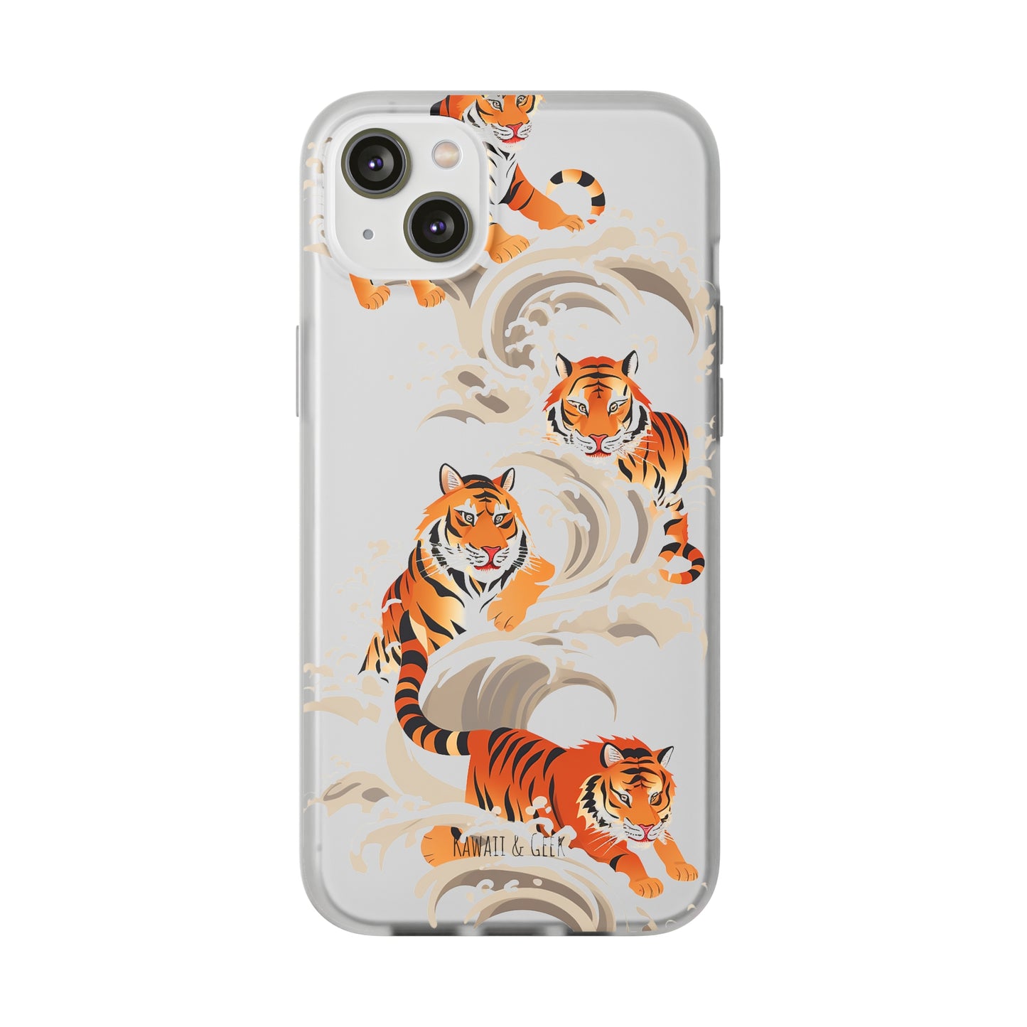 Elegant Chinese Ink Tiger Flexi Phone Case