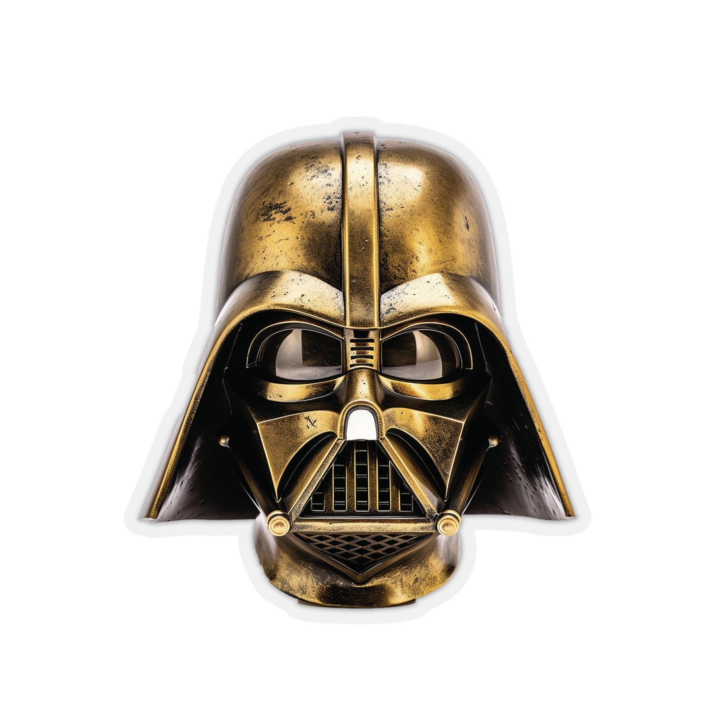 Gold Darth Vader Sticker - Unleash Imperial Grandeur - Star Wars