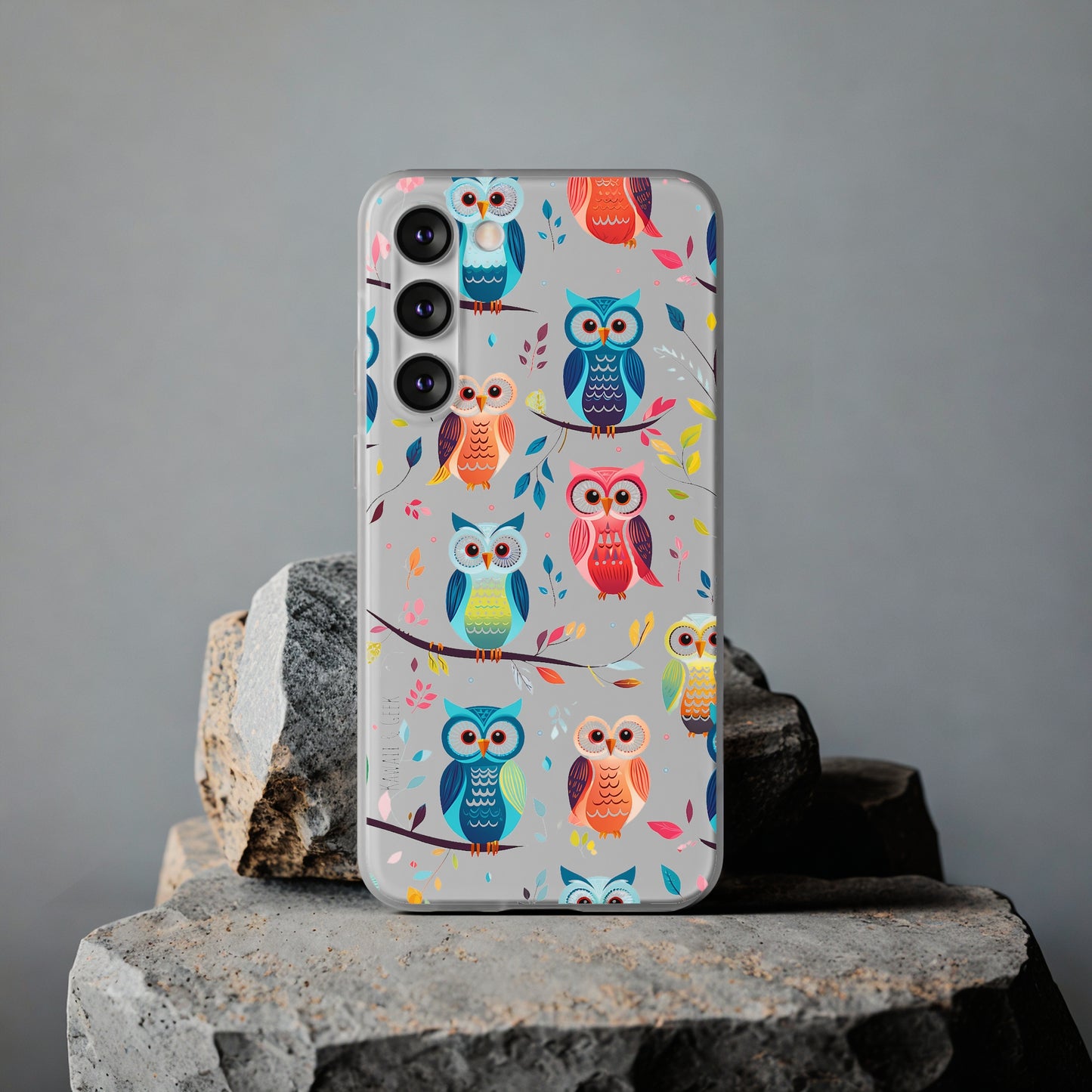 Whimsical Owl Flexi and Transparent Phone Case