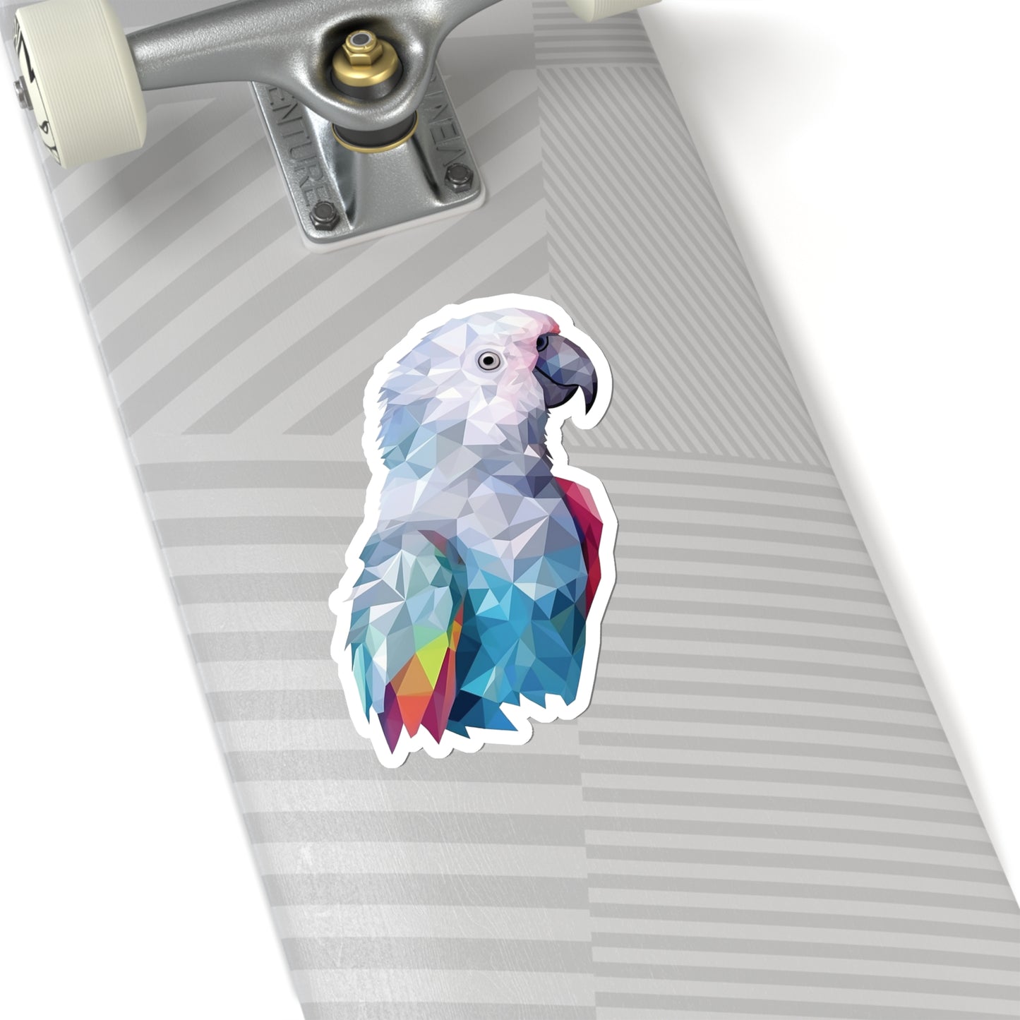 Grey Parrot Sticker - A Graceful Avian Presence