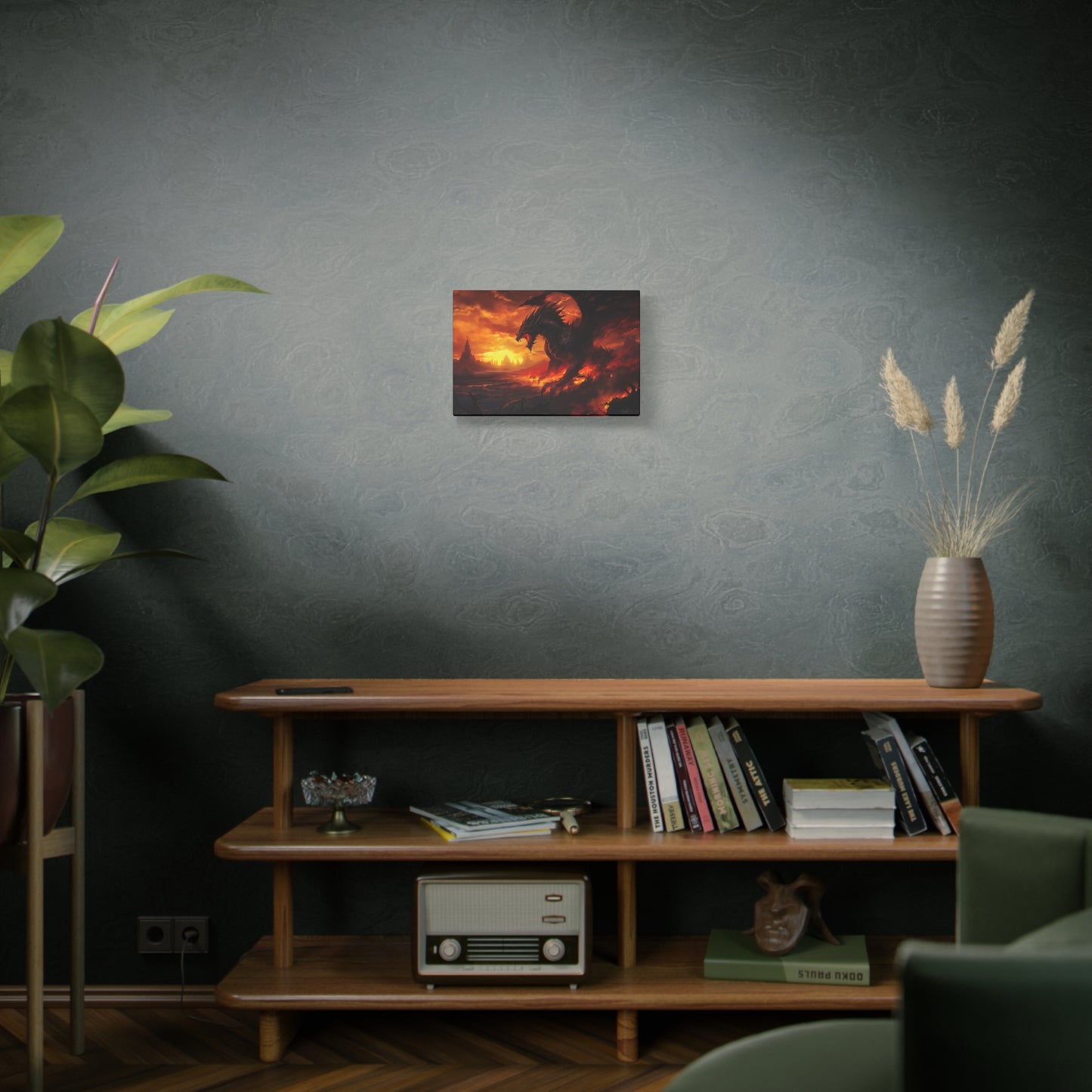 Unleash the Mighty: Gigantic Fire Dragon Canvas