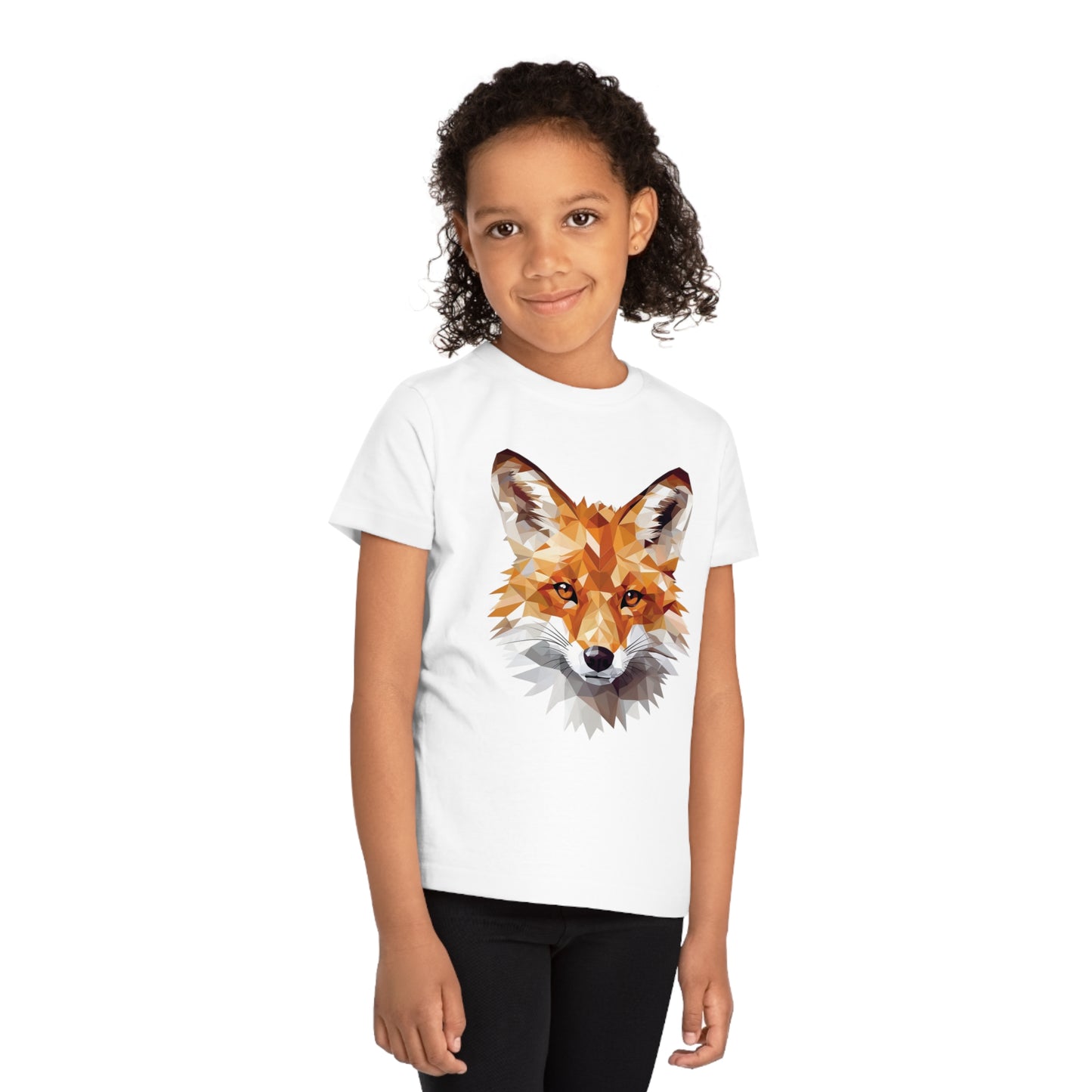 Fox Polygonal Kids T-Shirt - Embrace Clever Charm