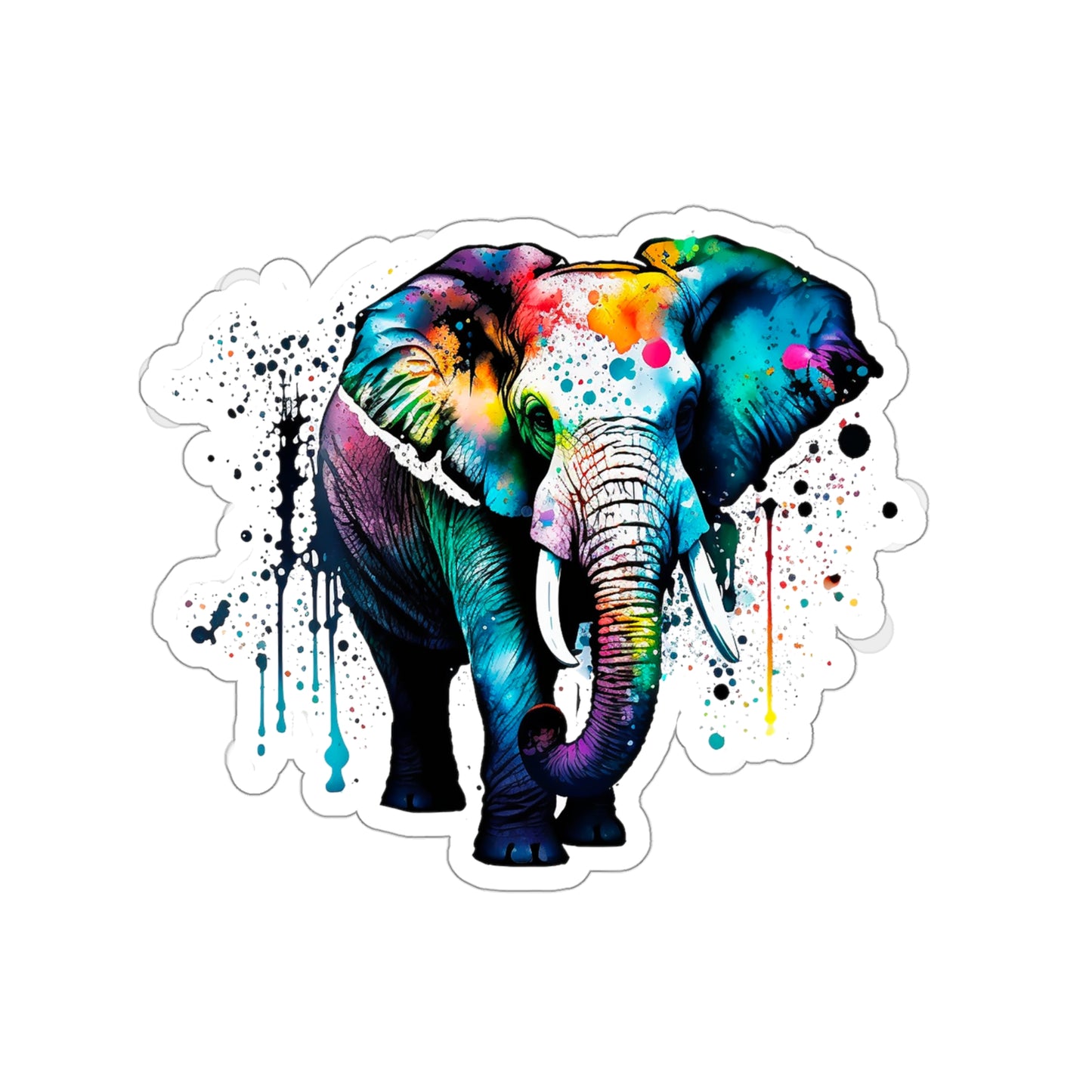 Watercolor Elephant Sticker - Add Some Majestic and Unique Style to Your Tech