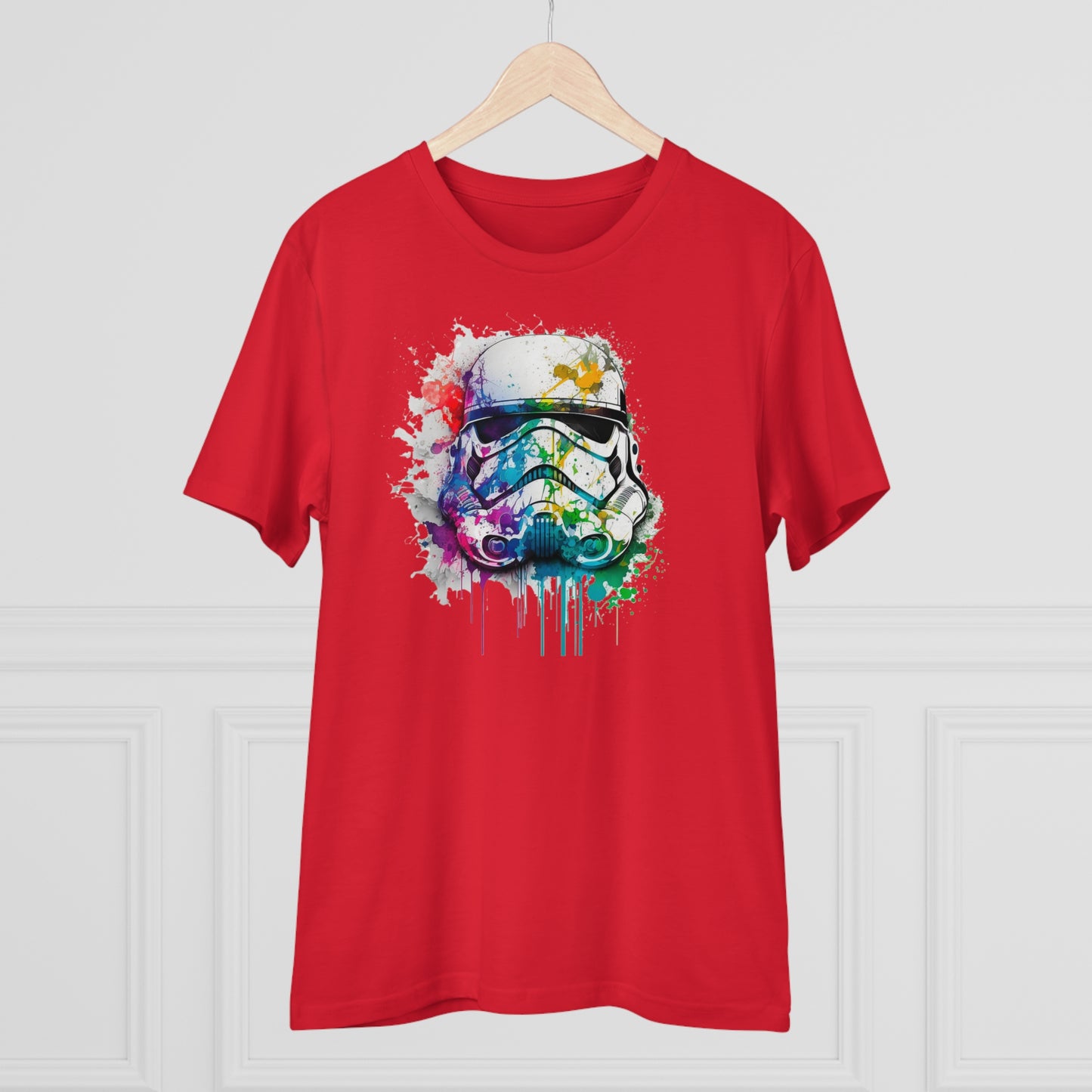 Storm Trooper in Watercolor Style Organic Unisex T-Shirt - Add Some Unique and Eco-Friendly Style to Your Wardrobe