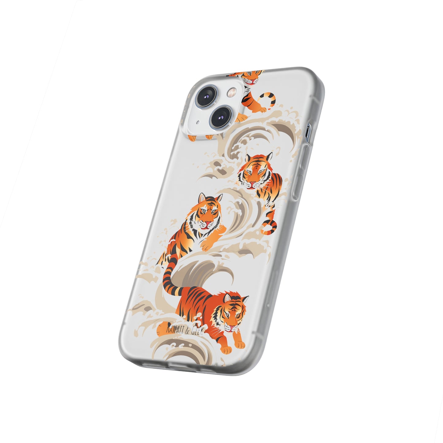 Elegant Chinese Ink Tiger Flexi Phone Case