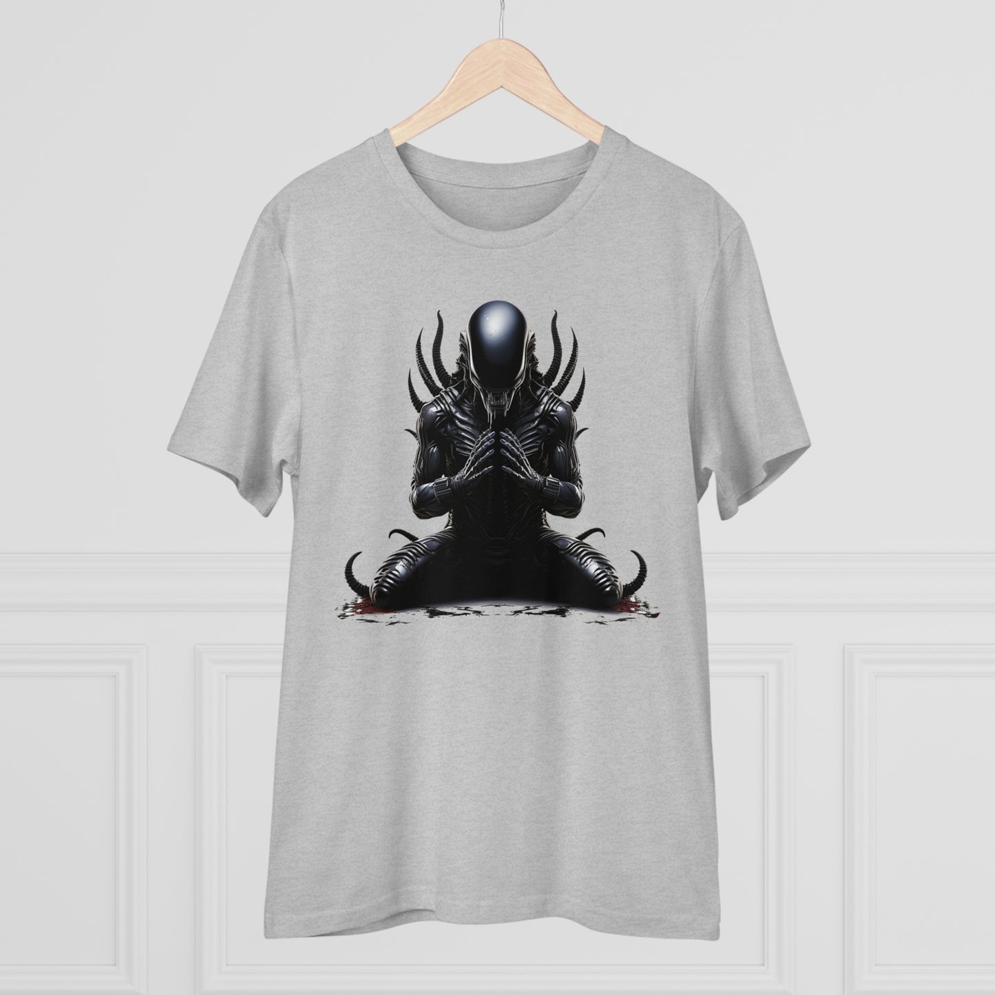 Eco-Friendly Zen Alien Xenomorph T-shirt - Embrace Galactic Serenity