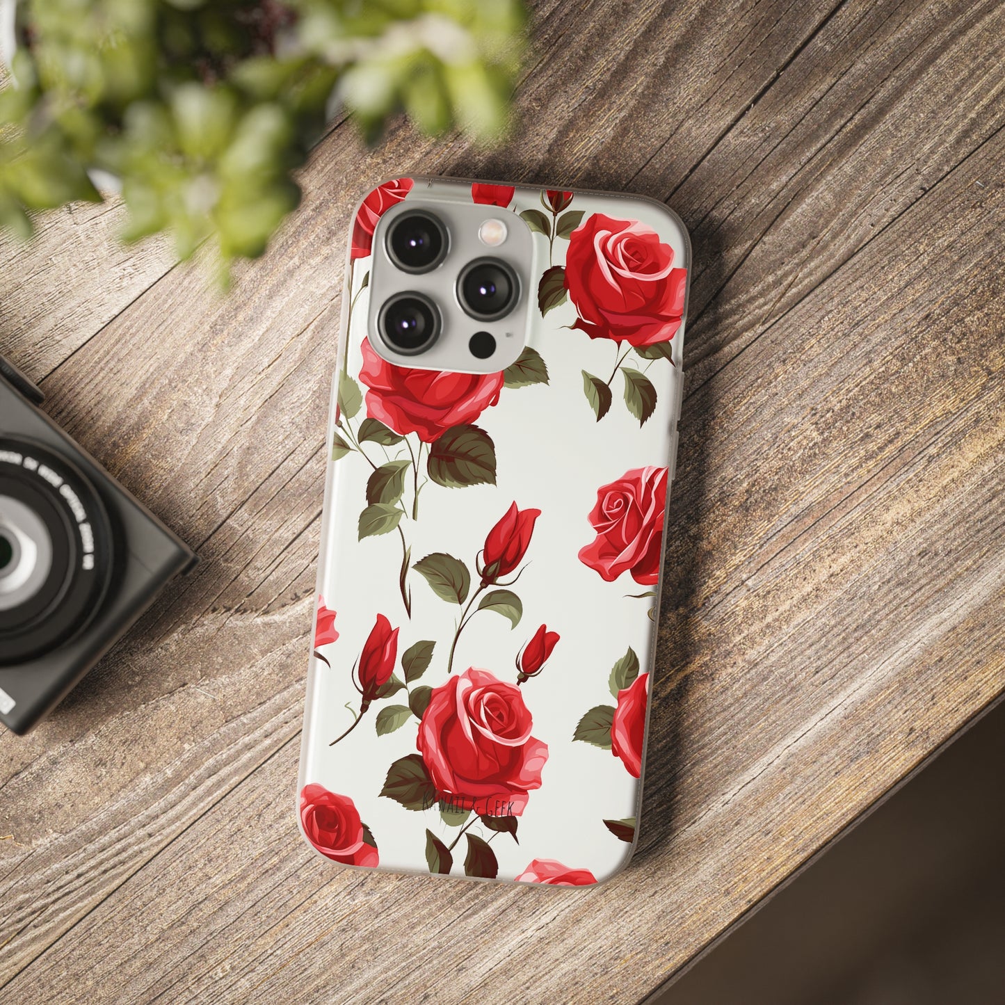 Delicate Rose Flexi Transparent Phone Case