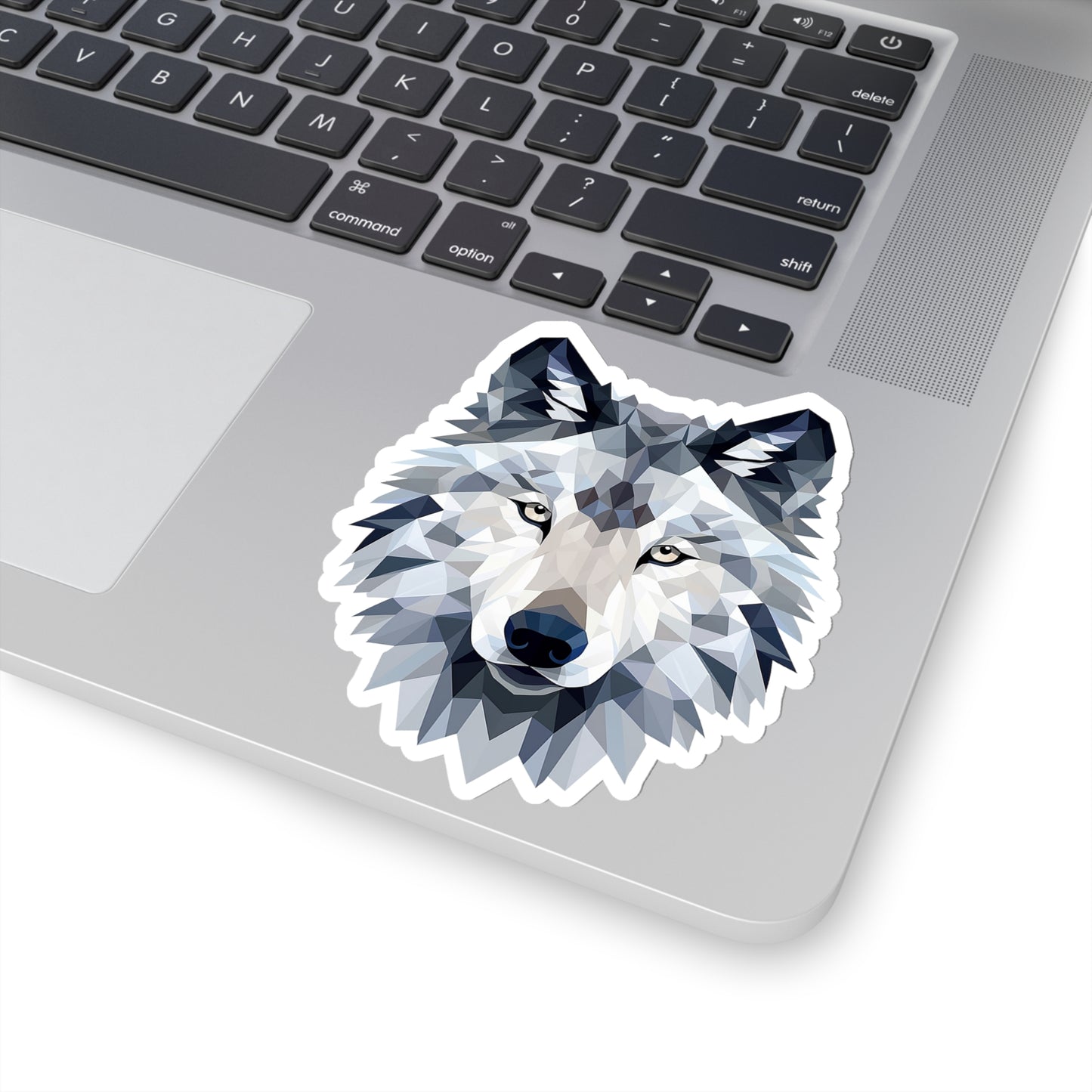 Geometric Facet Wolf Sticker