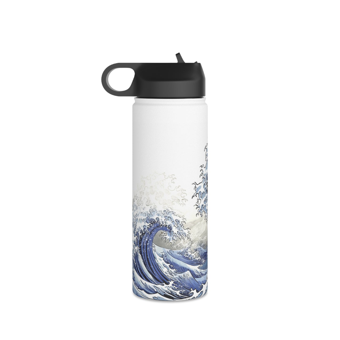 Waves inspired by Hokusai : Stainless Steel Artistic Bottle