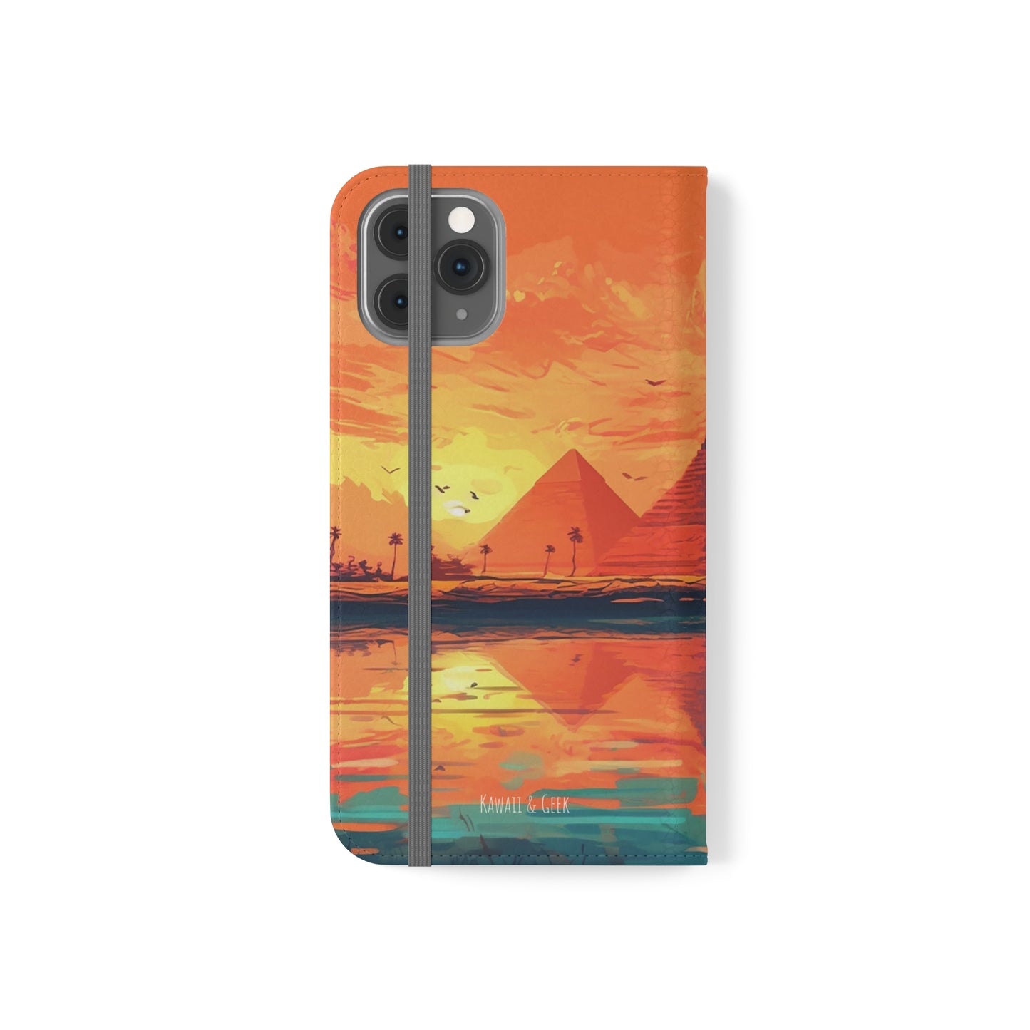 Egyptian Pyramid at Sunset Flip Phone Case - Carry the Mystique of Ancient Egypt with You