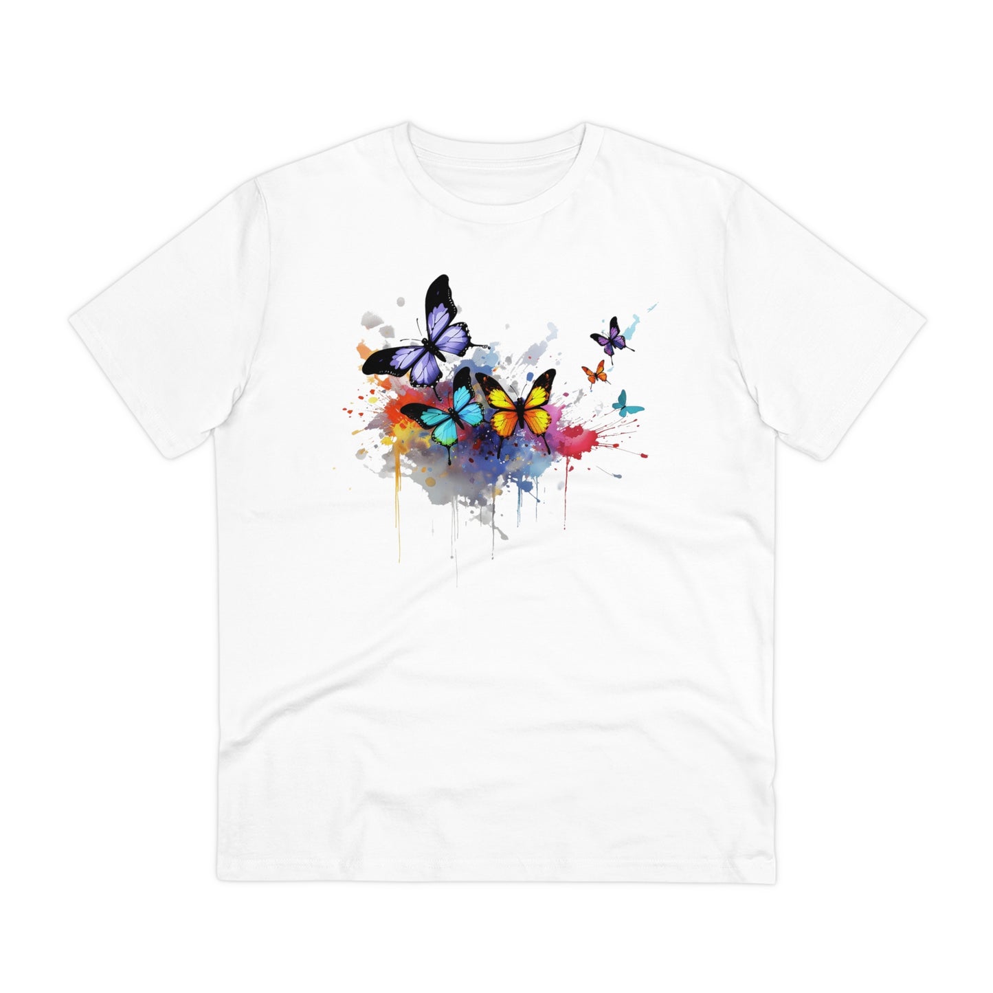Butterflies Eco-Friendly T-Shirt - Embrace Nature's Vibrant Beauty in Watercolor Style