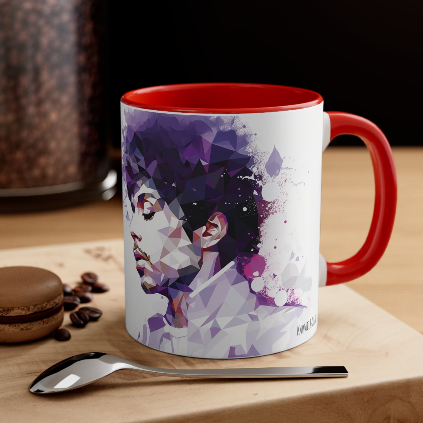 Prince Geometric Bicolor Mug - Celebrate the Iconic 'Purple Rain'